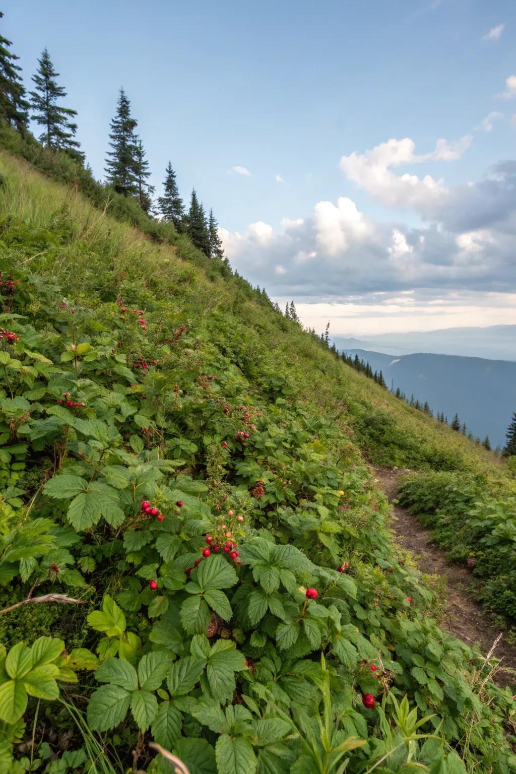 Trailing Berry introduces texture and intrigue to slopes.