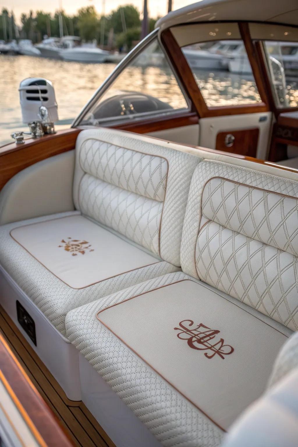 Customize your boat's interior with unique stitching and individual aspects.