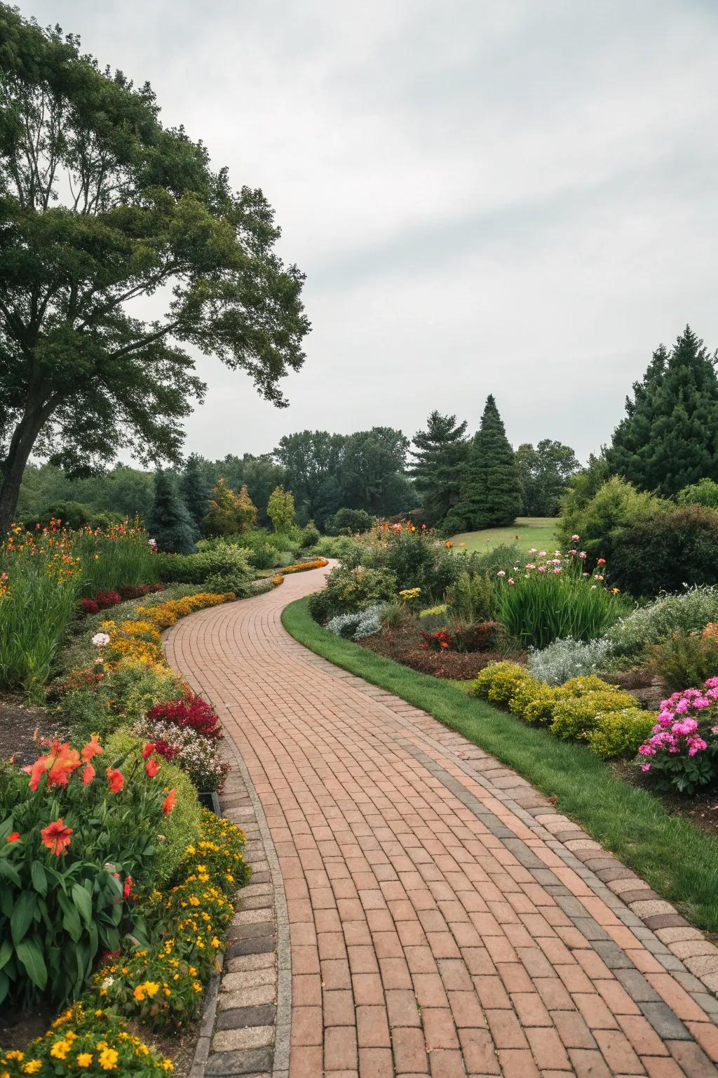 Rock walkways supply framework and attraction in yard environments.