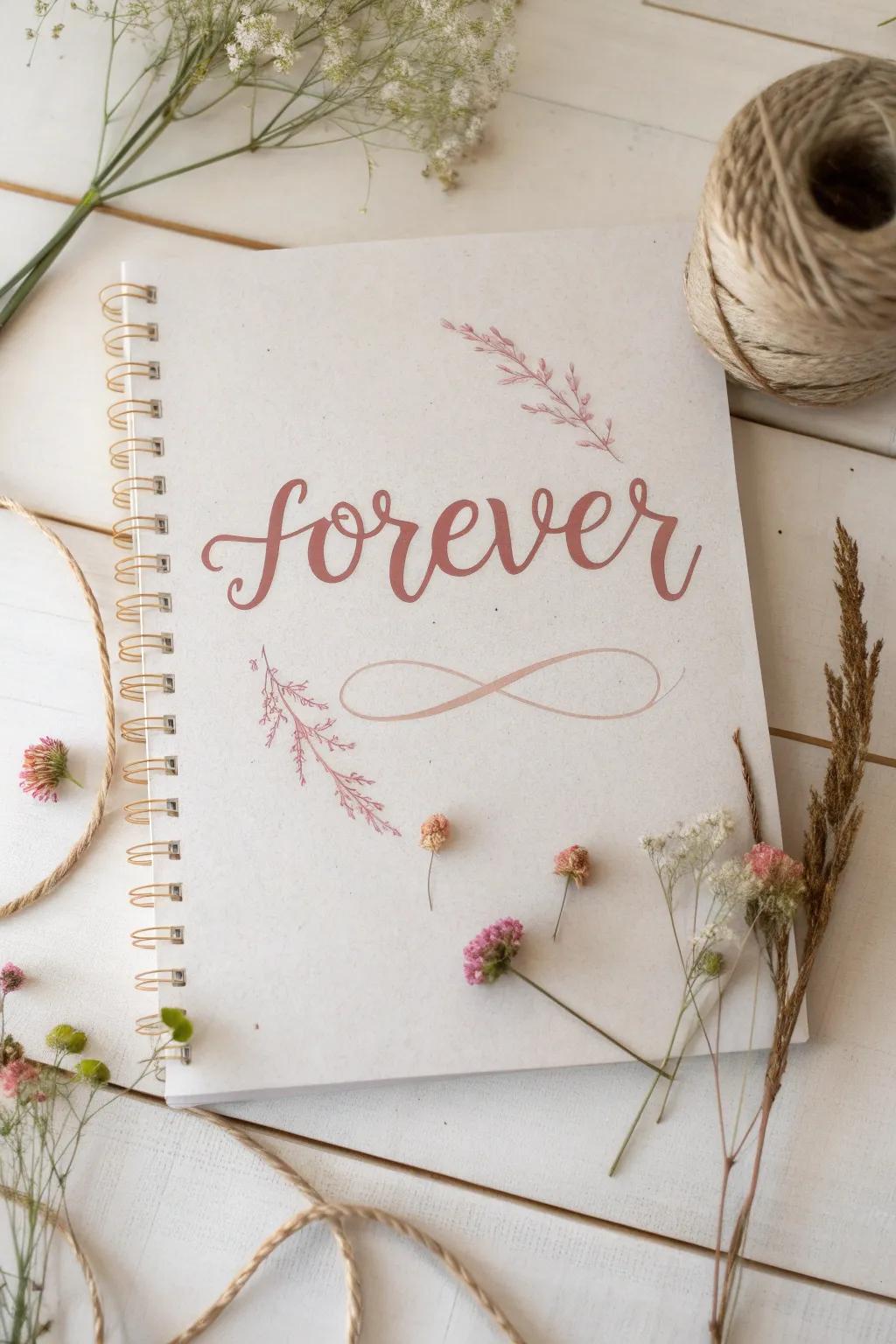 Capture the essence of your special day with heartfelt words and natural beauty. #ScrapbookLove