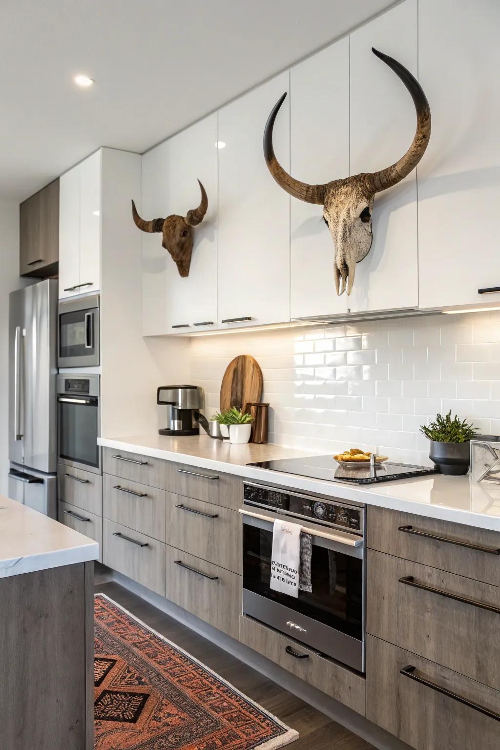 A hint of countryside in the kitchen.