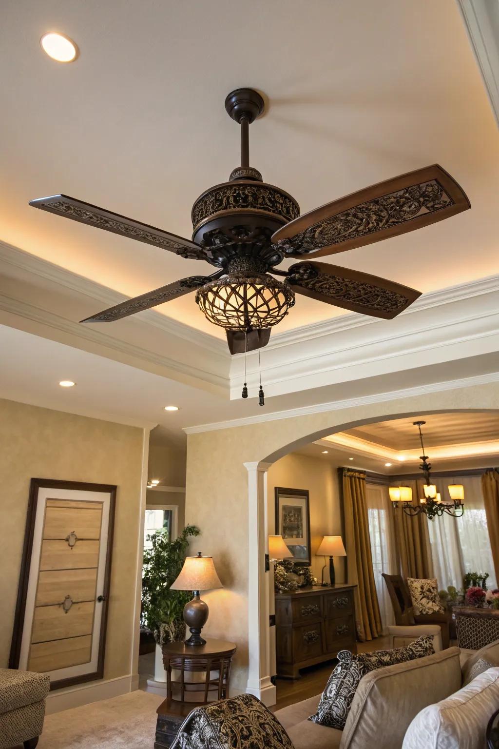 Air circulator in a California room for ideal flow of air and pleasure.