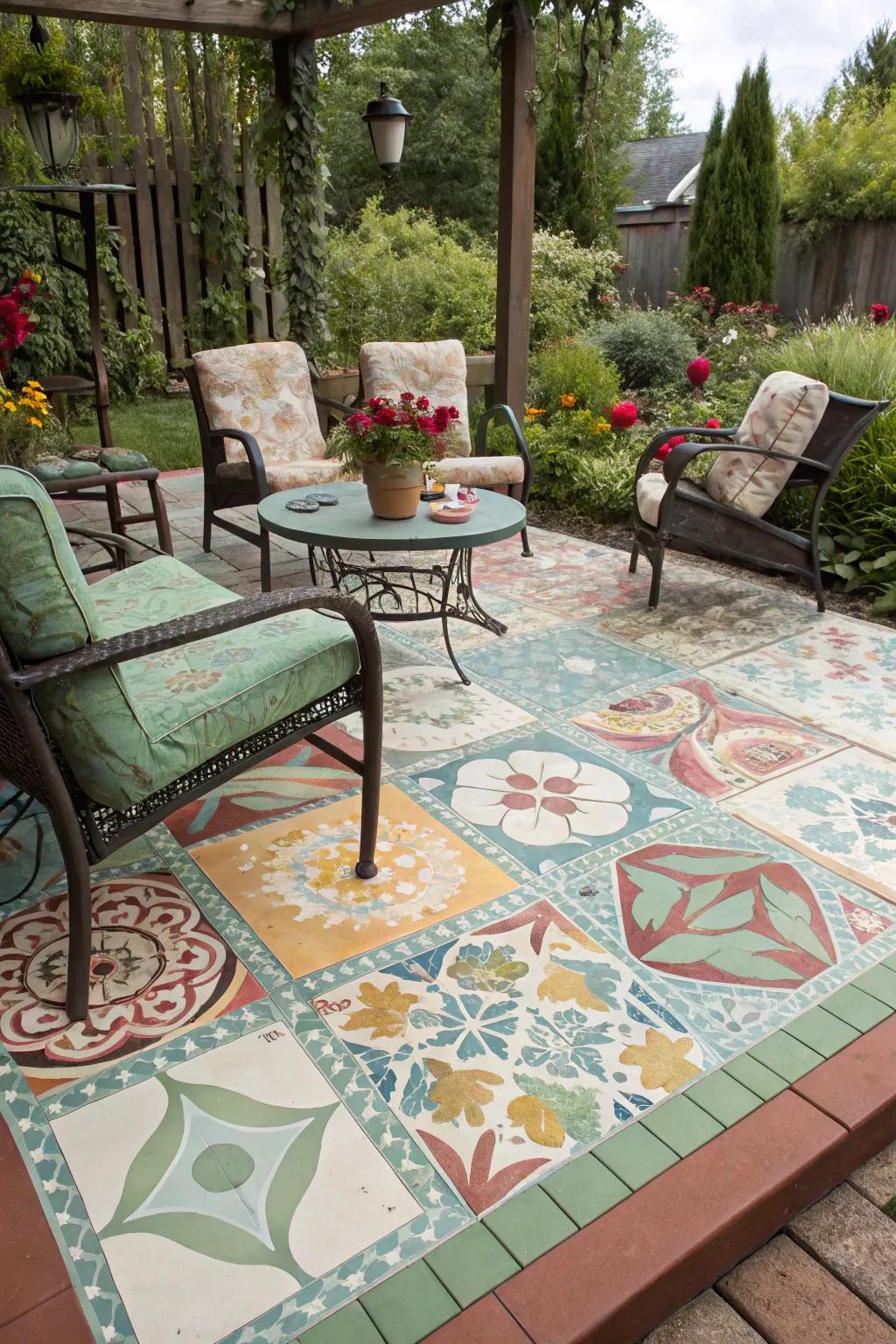 Painted flooring: unleash your inventiveness using hues.