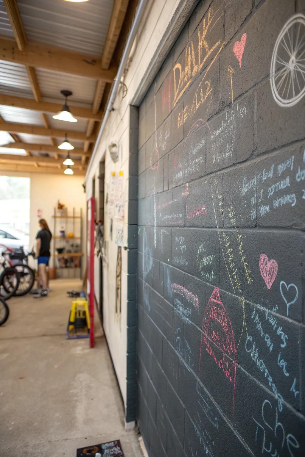 Writing surface paint incorporates a creative and practical trait.