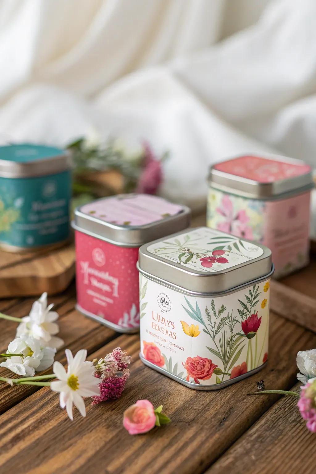 Bespoke herbal mixes imbue warmth and essence into your wedding presents.