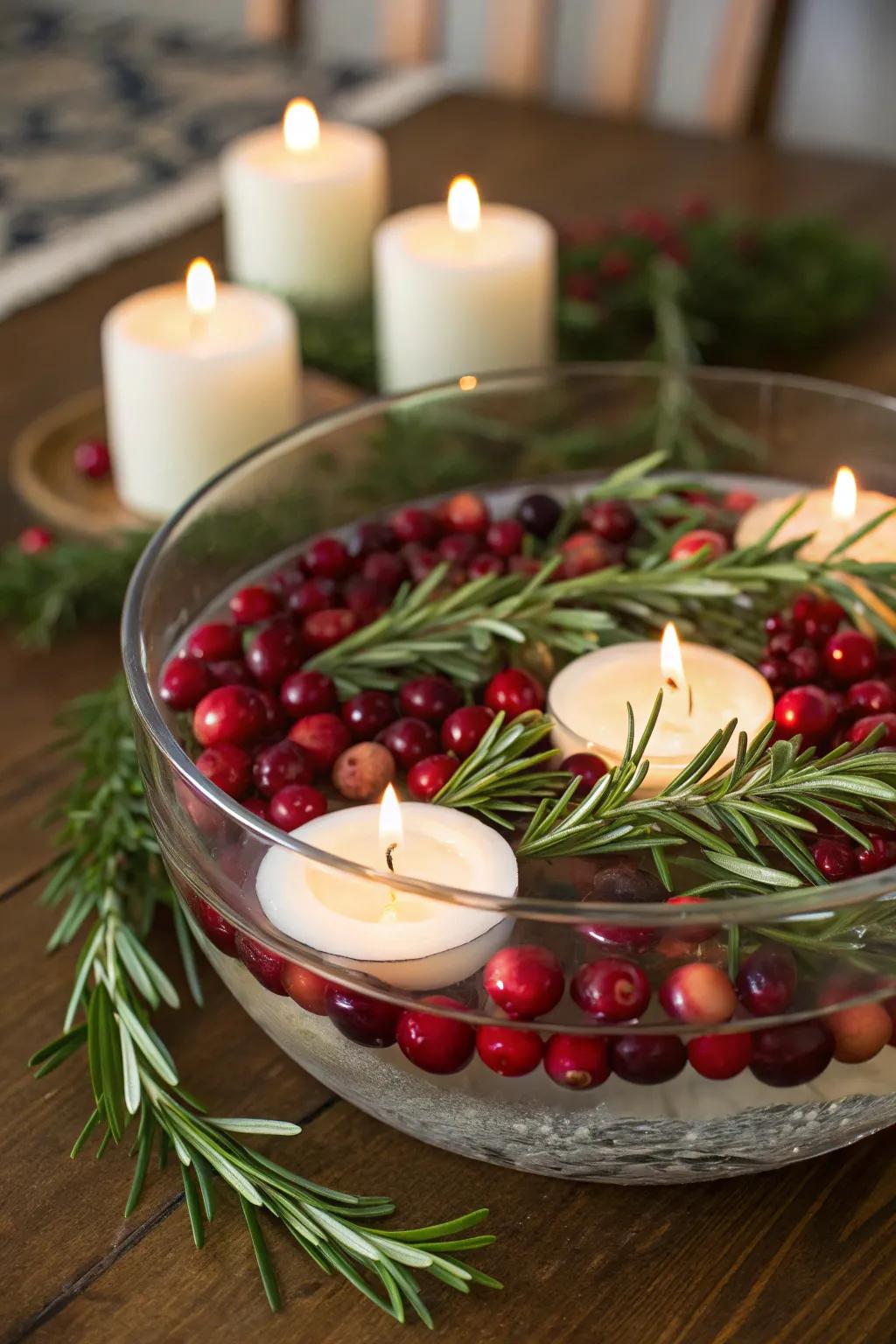 Buoyant candles fashion a magical display, touched with fantasy.