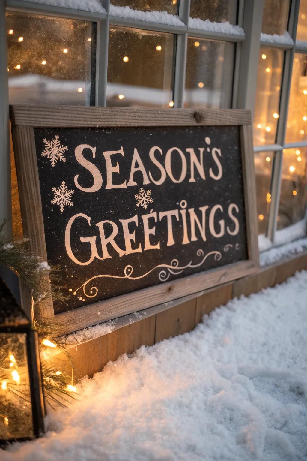 Add a touch of nostalgia with vintage-style signs.