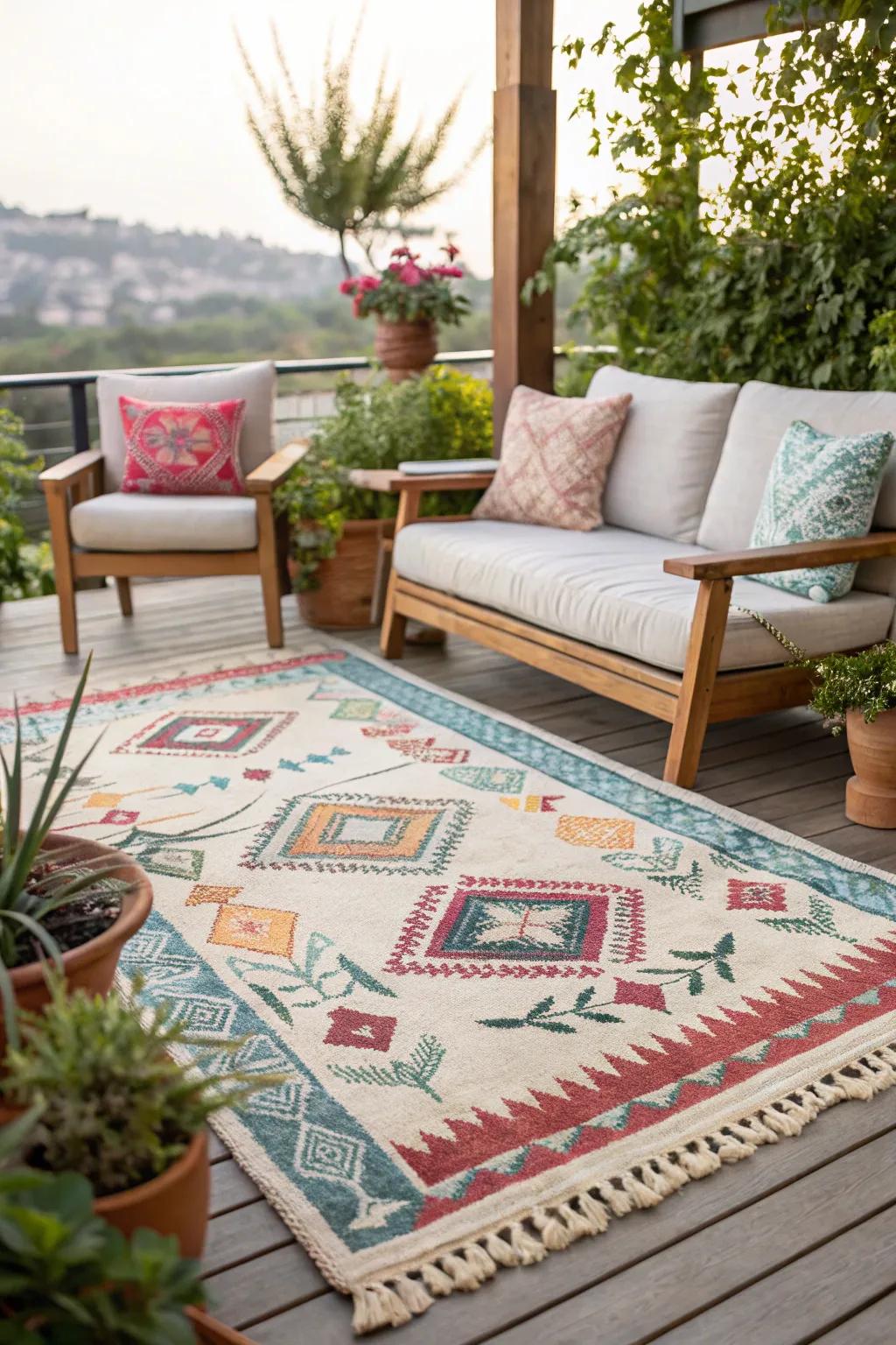 Exterior carpets enhance both comfort and style.