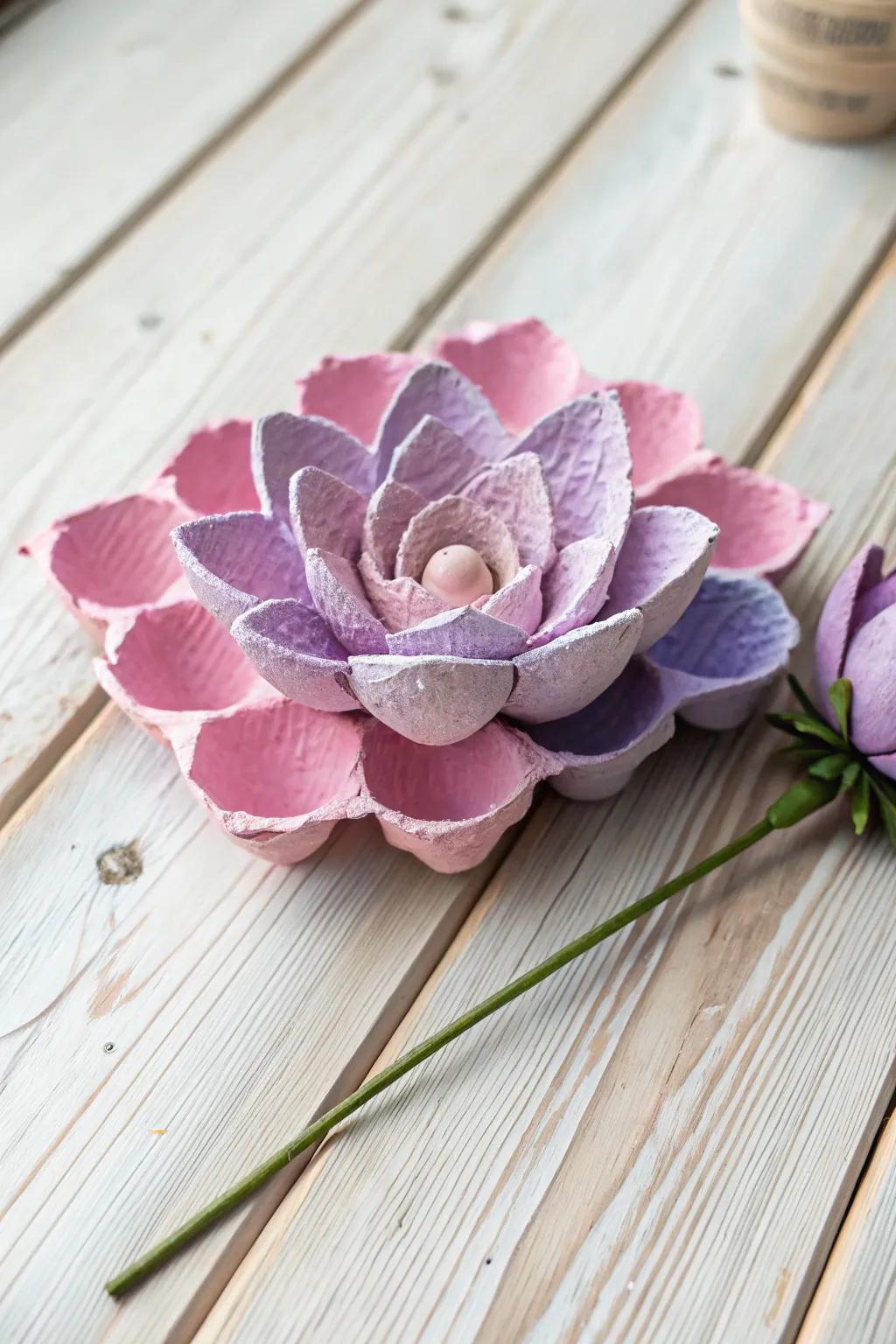 Turn everyday items into beautiful blooms with this delightful pulp crate flower art.