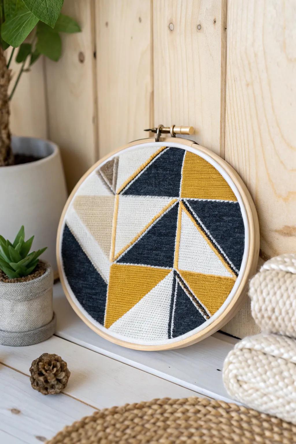 Elevate your space using simple cross stitch art that speaks to modern sophistication and simplicity.