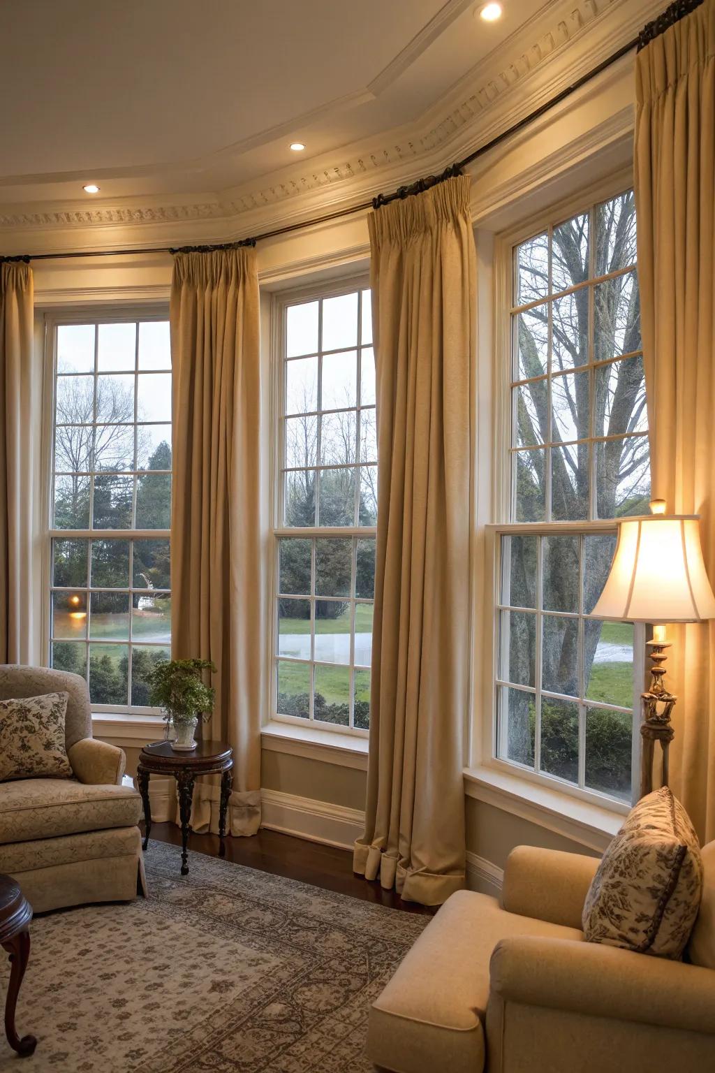 Subdued tones offer versatile charm.