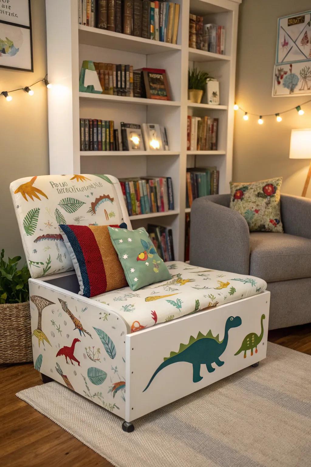 A holding perch that brings charm and function to reading moments.