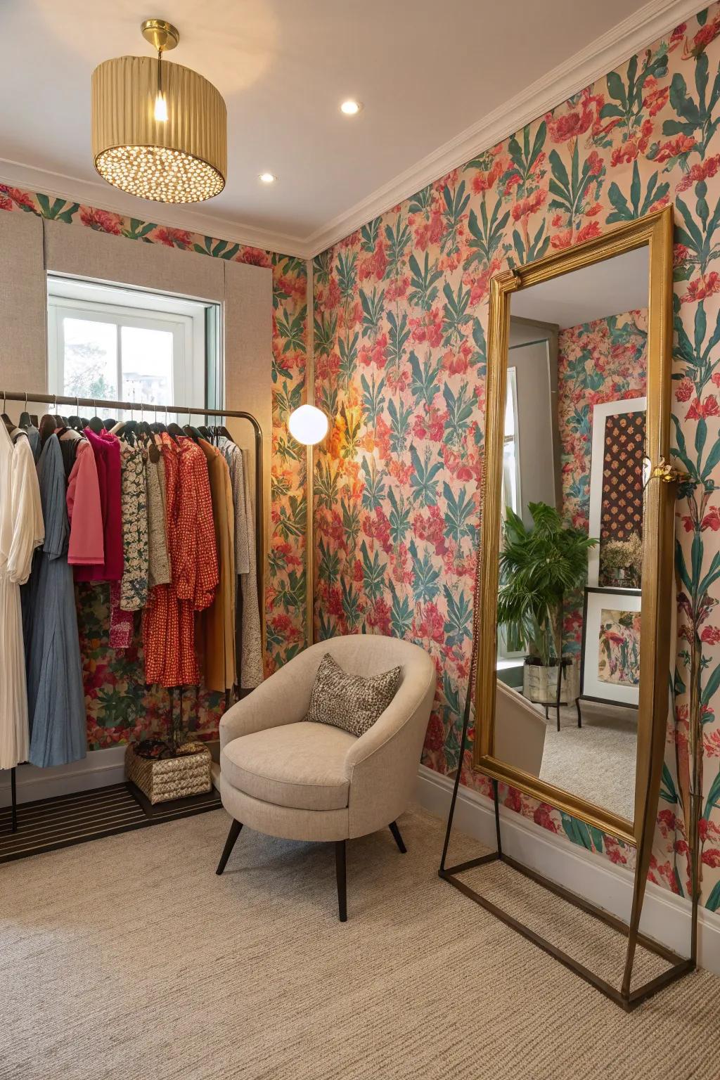 Dramatic wallpapers contribute individuality and beauty to your area.