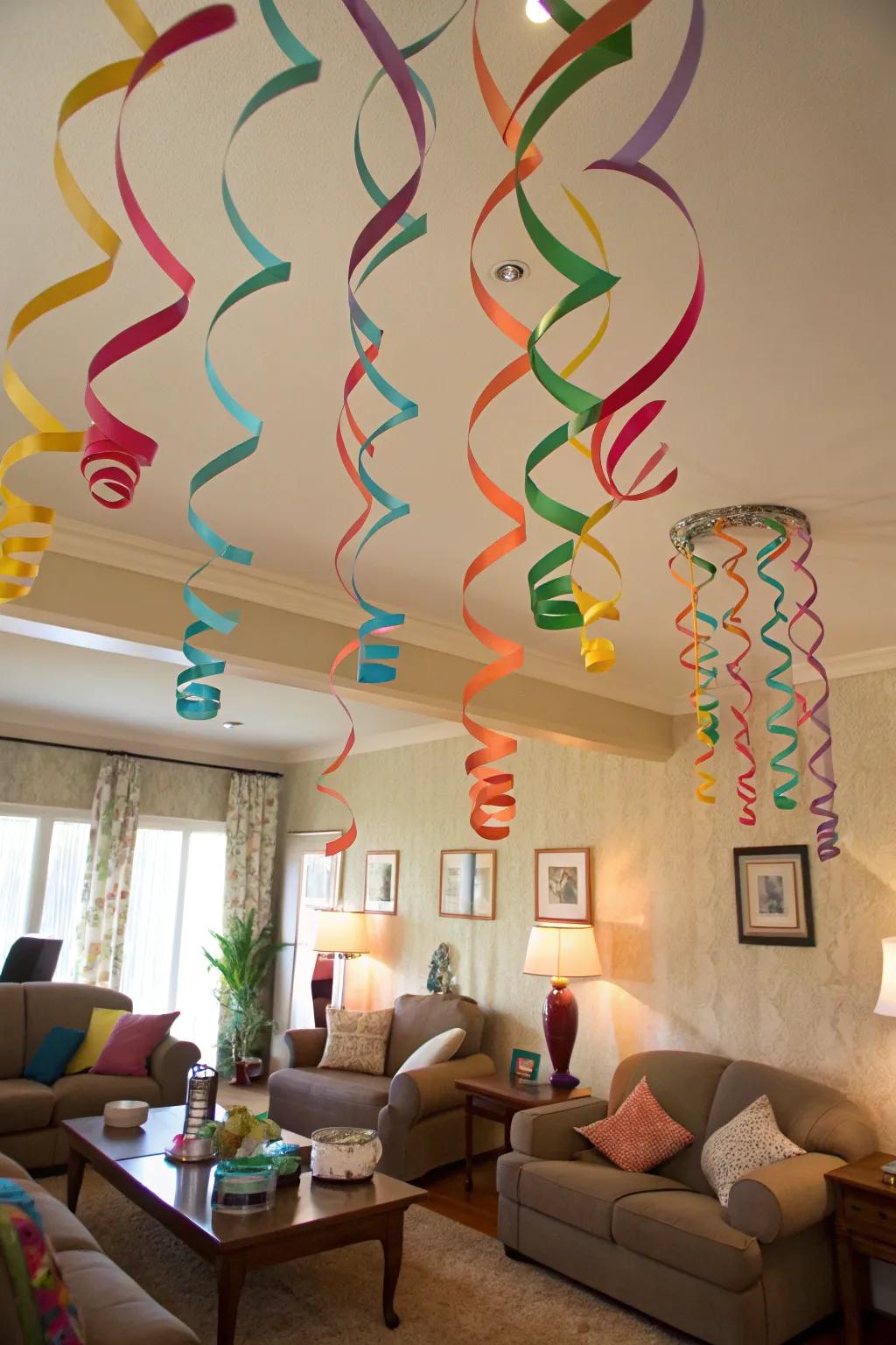 Attract gaze with mesmerizing ceiling decor.