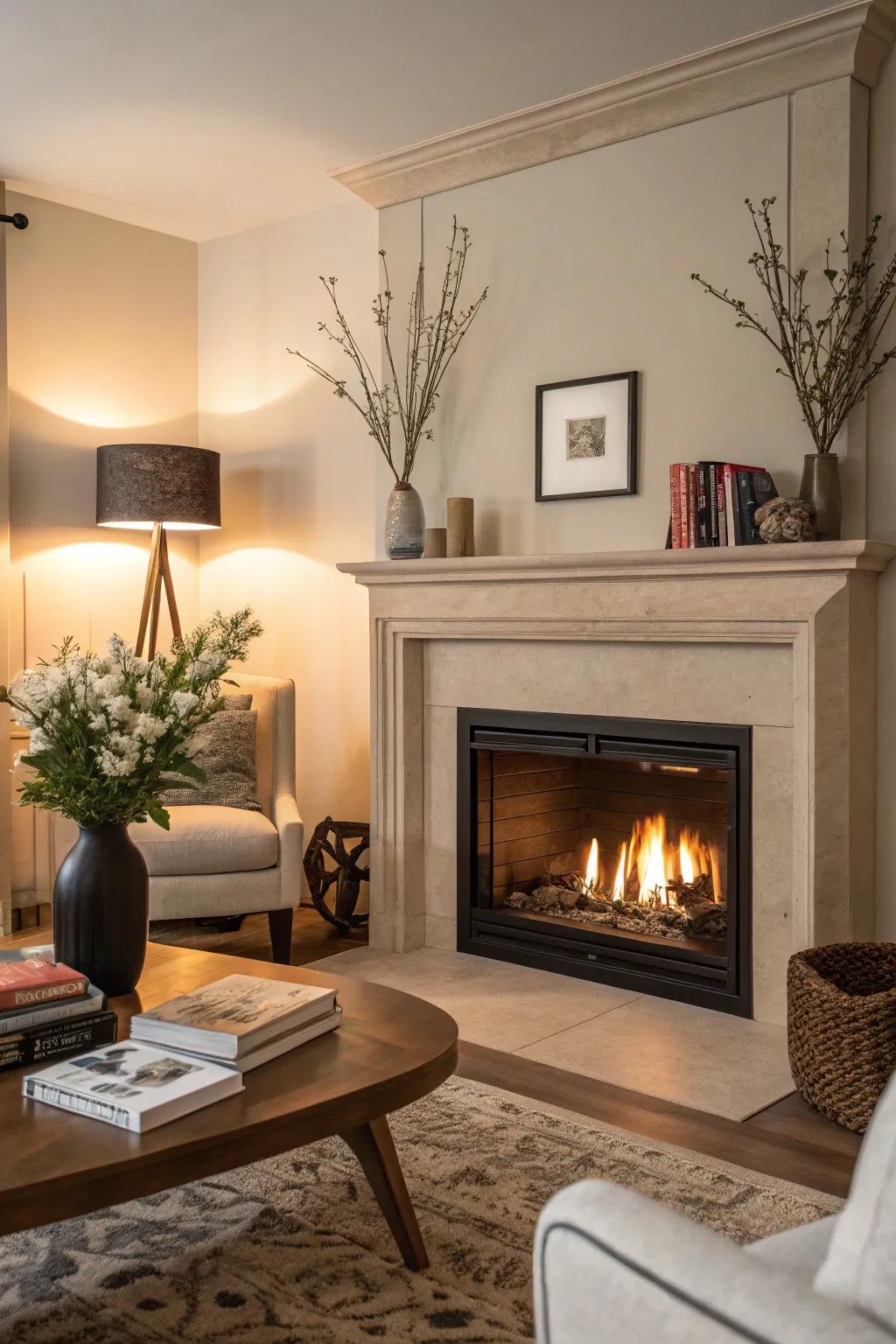 Edge additions cleverly utilize space while adding warmth.