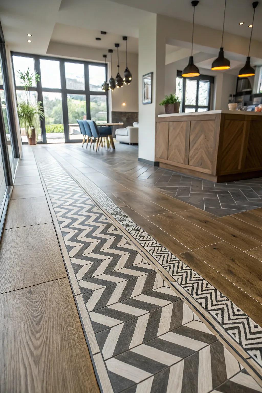 Striking zigzag layout that leaves an impact.