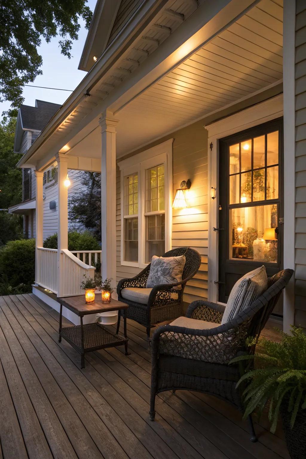 Settle back and chill with gentle lighting and comfy seating.