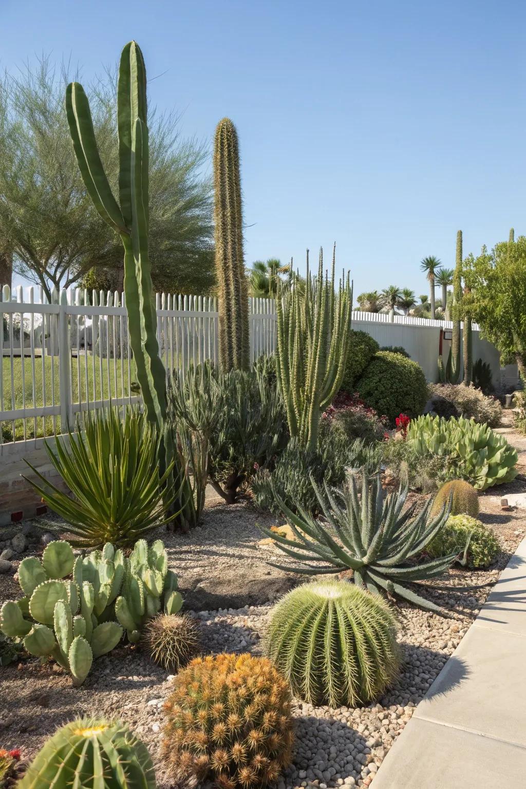 A layered garden created through varying plant heights.