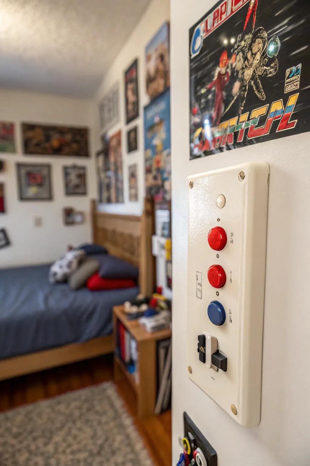 A game-inspired cover that turns your switch into a playful feature.