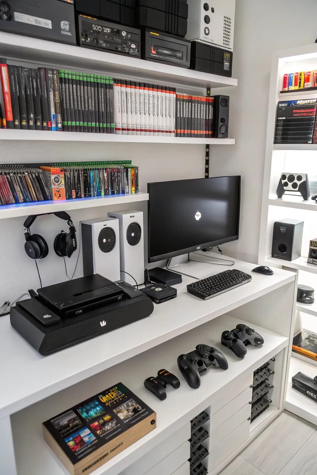A neat setup enhances your gaming pleasure.