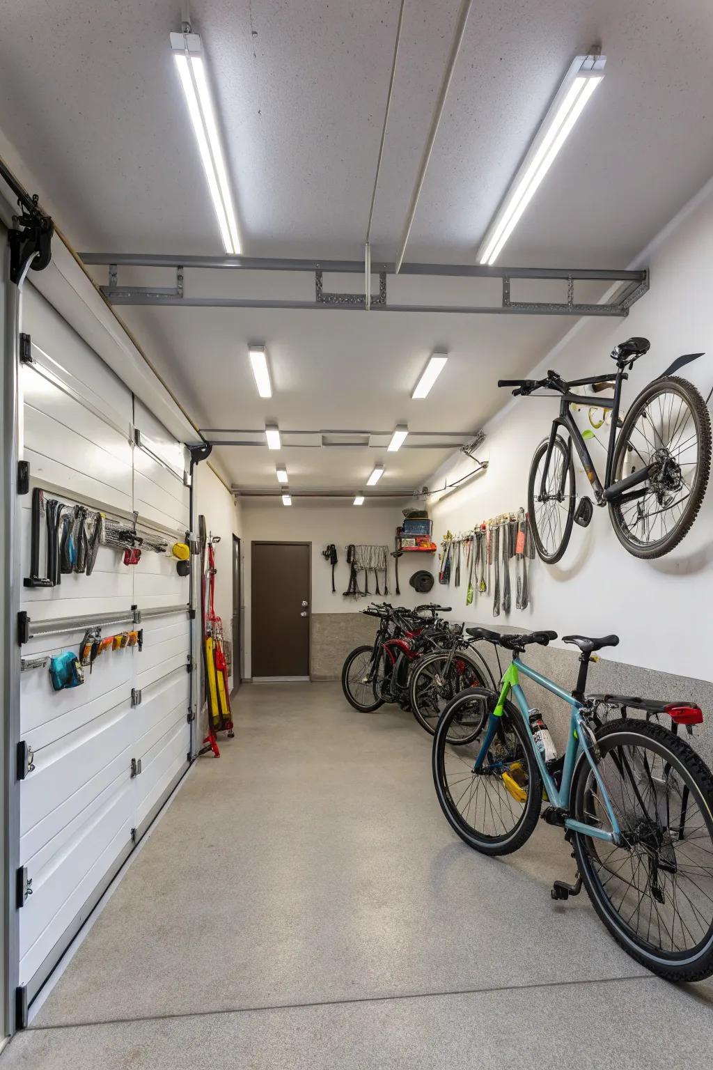 Proper lighting makes your garage welcoming and useful.
