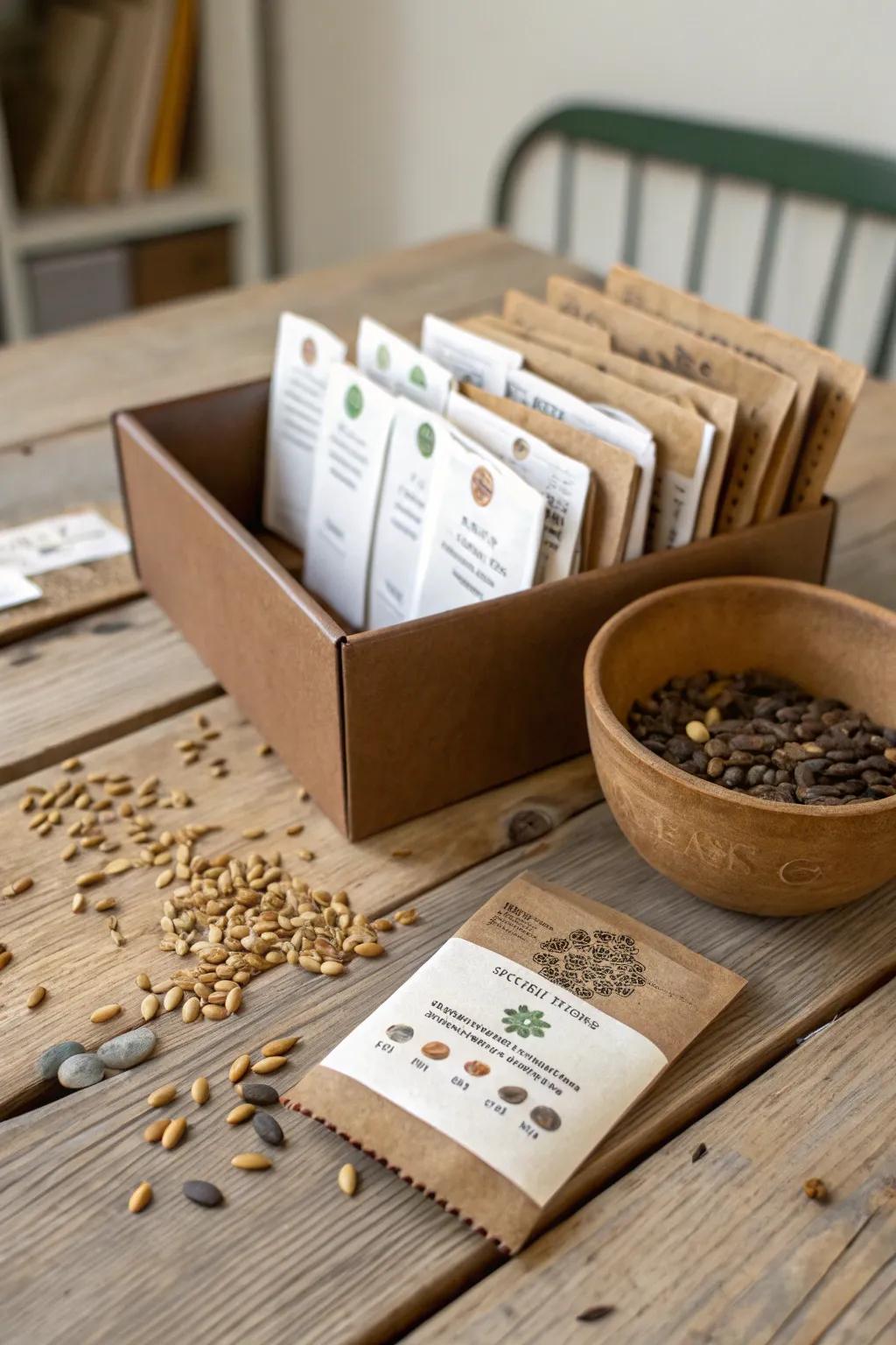 Keep seeds neatly arranged and set for planting with a seed management kit.