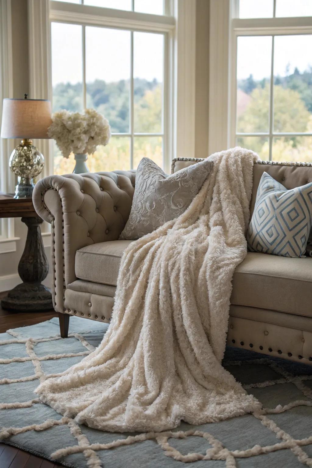 A snug blanket beckoning you to unwind and find solace.