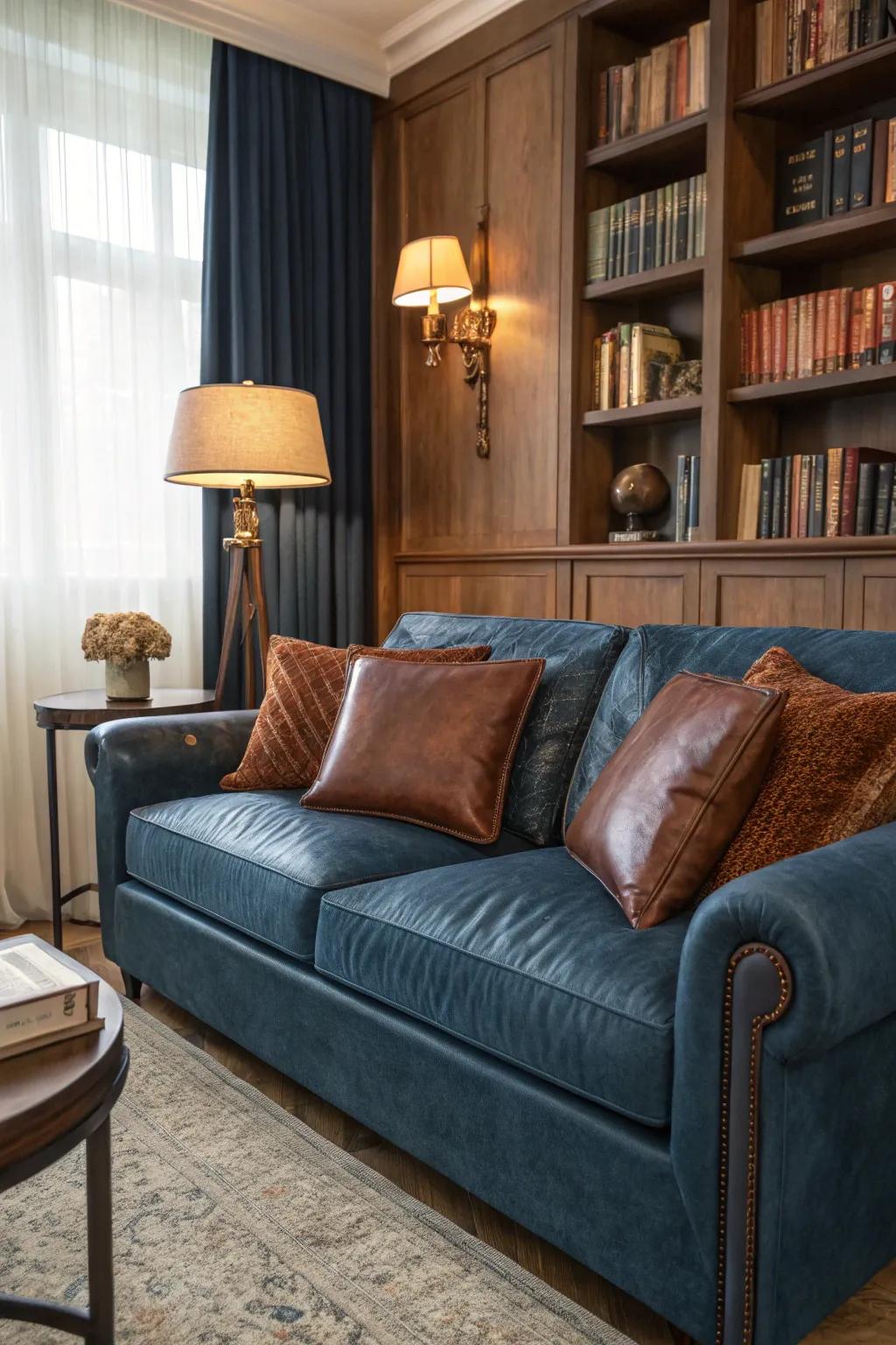 Abundant materials lure you to unwind and settle down.