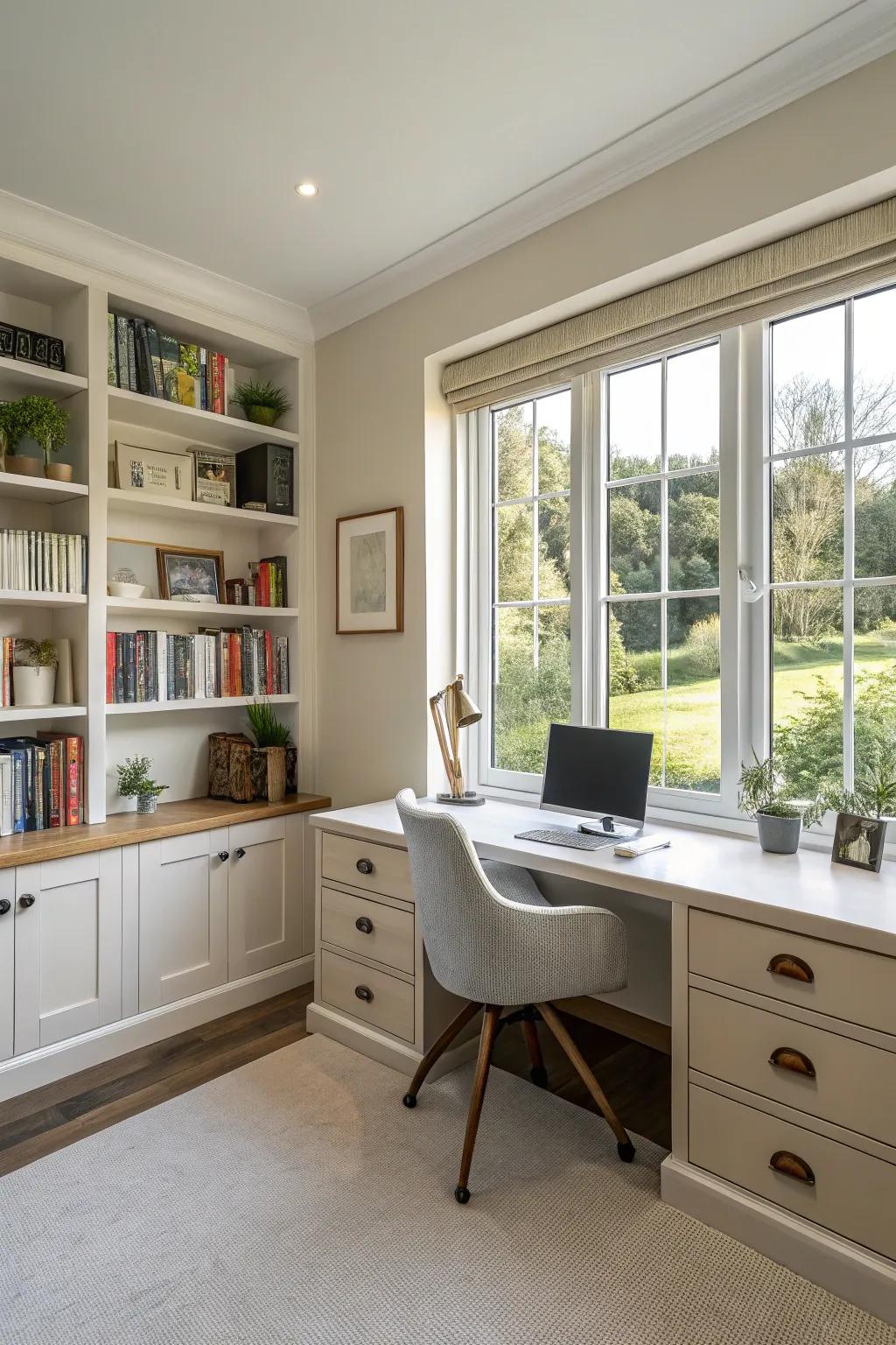 Natural light generates a breezy and stimulating workspace.