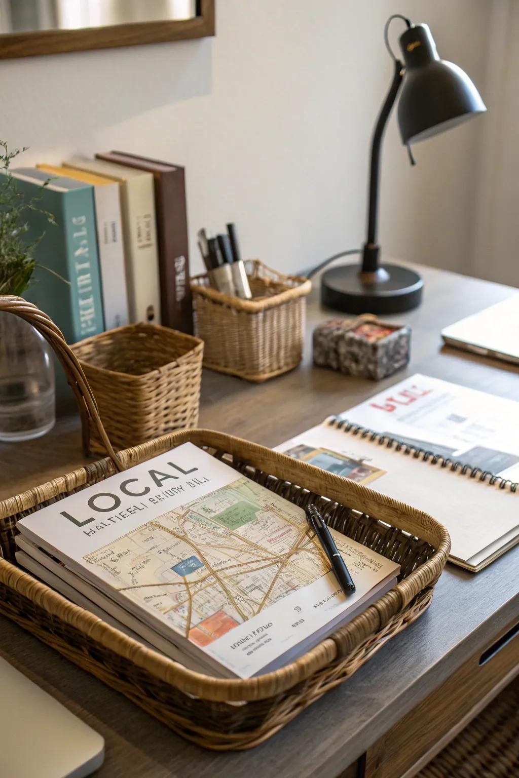 Navigate the local area with an easy-to-use guide and map.
