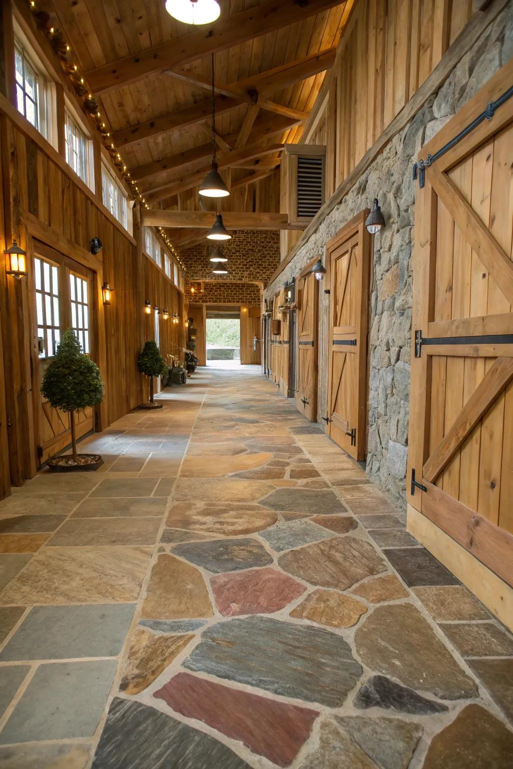 PureStone adds a classic and refined touch to barn walkways.