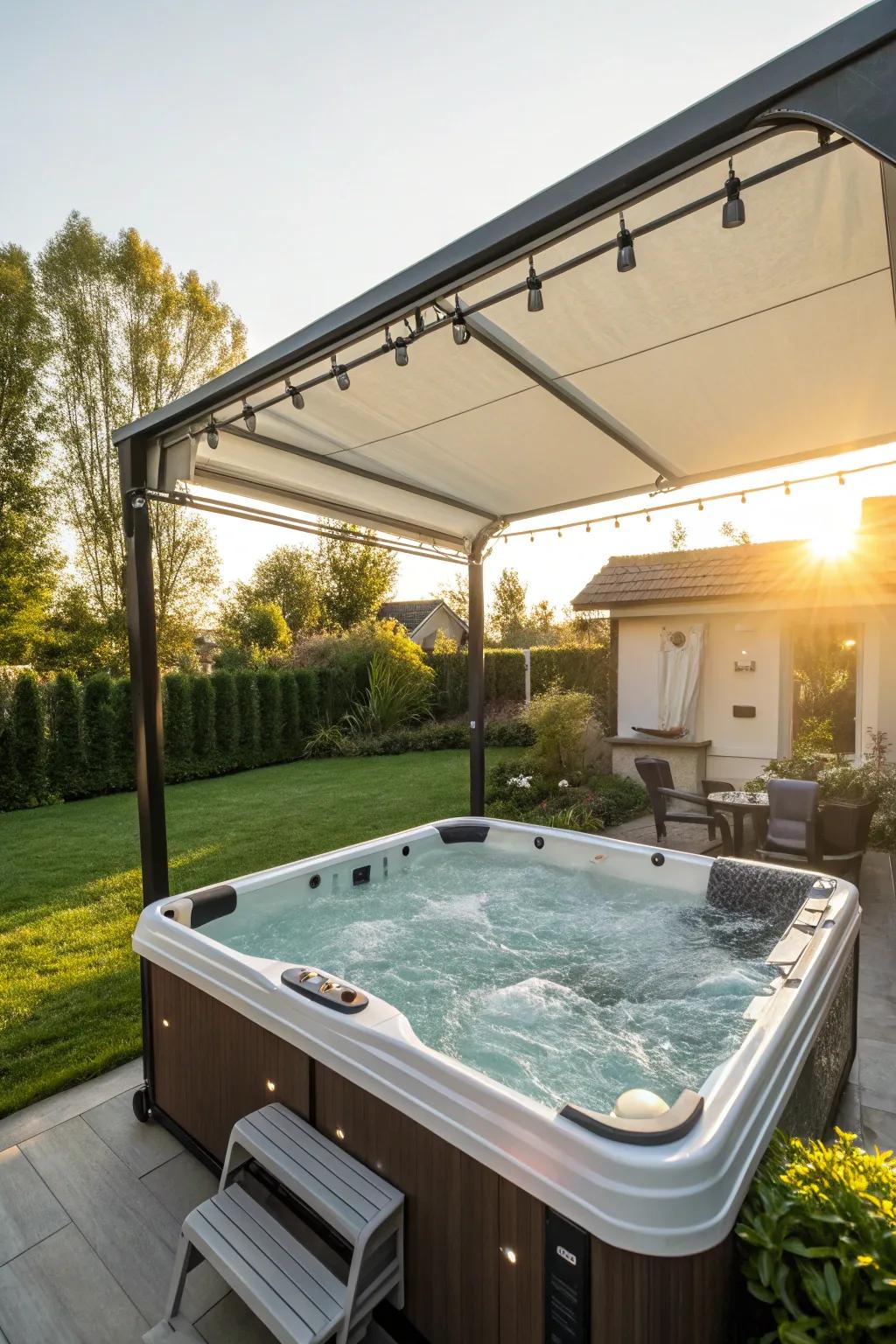 Savor the best of both worlds with a versatile retractable canopy.