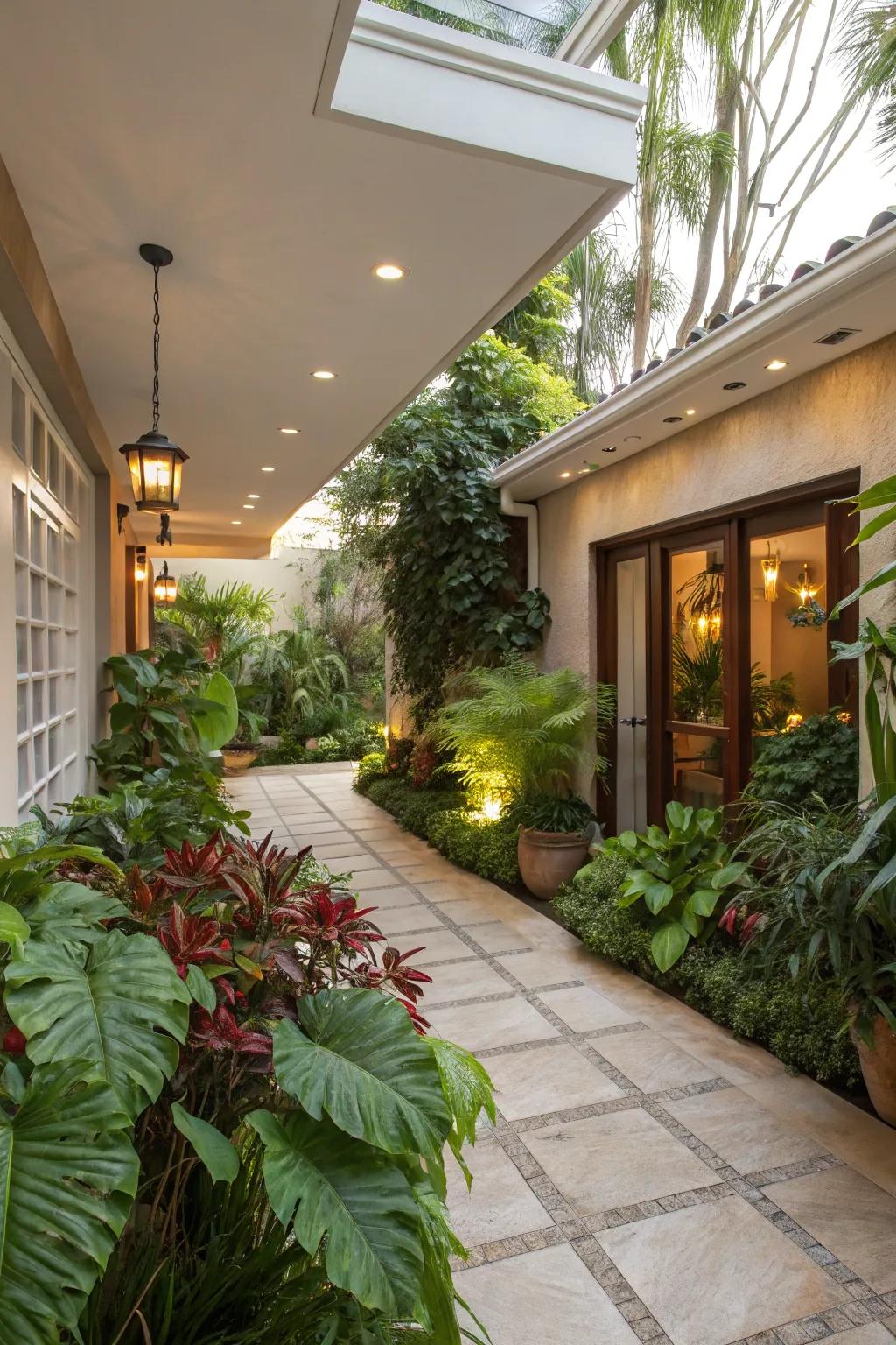 Extend your interior plants to the patio to create an effortless connection with the outdoors.