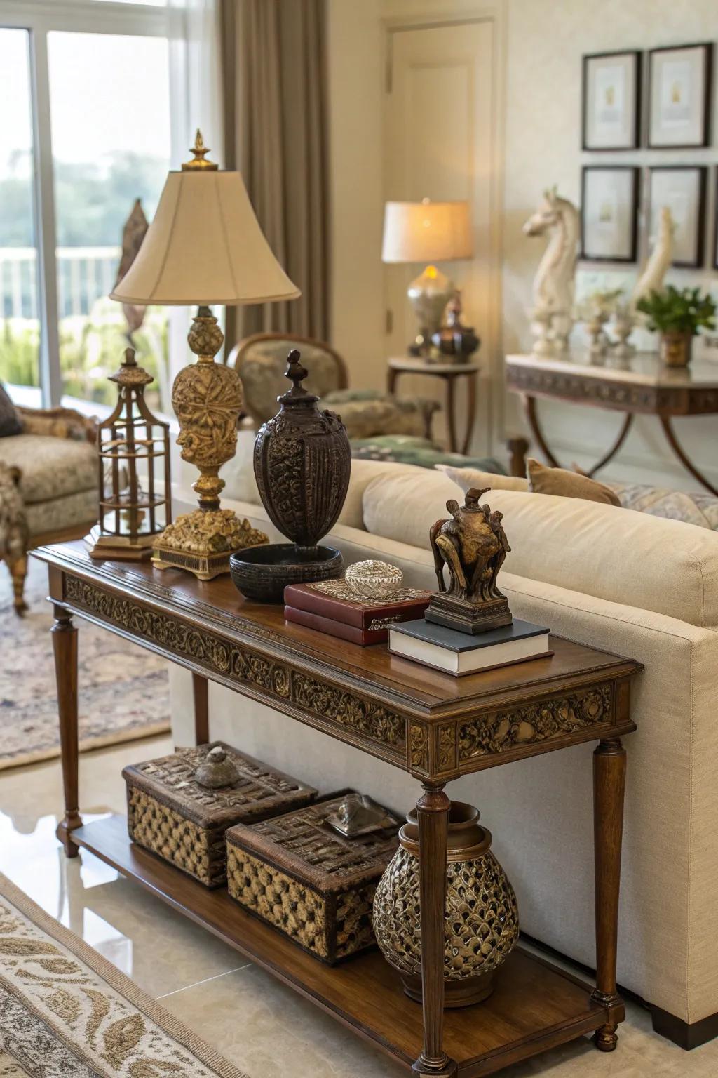 Ornamental items improve visual interest.