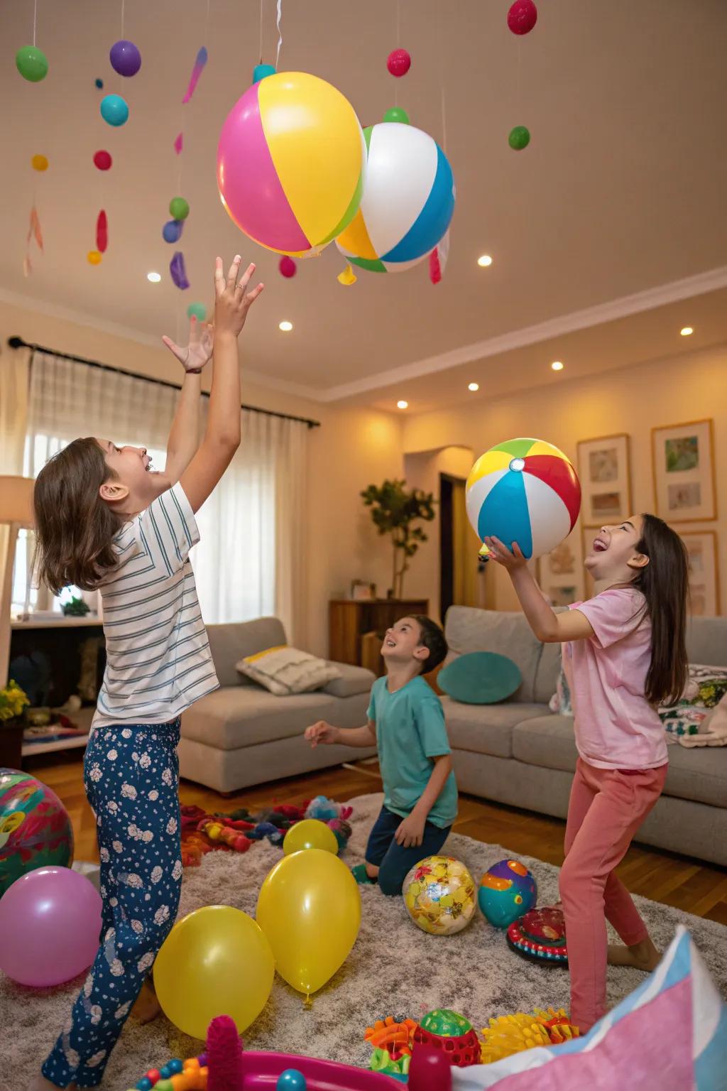 Floating ball volleyball brings active fun to life indoors.