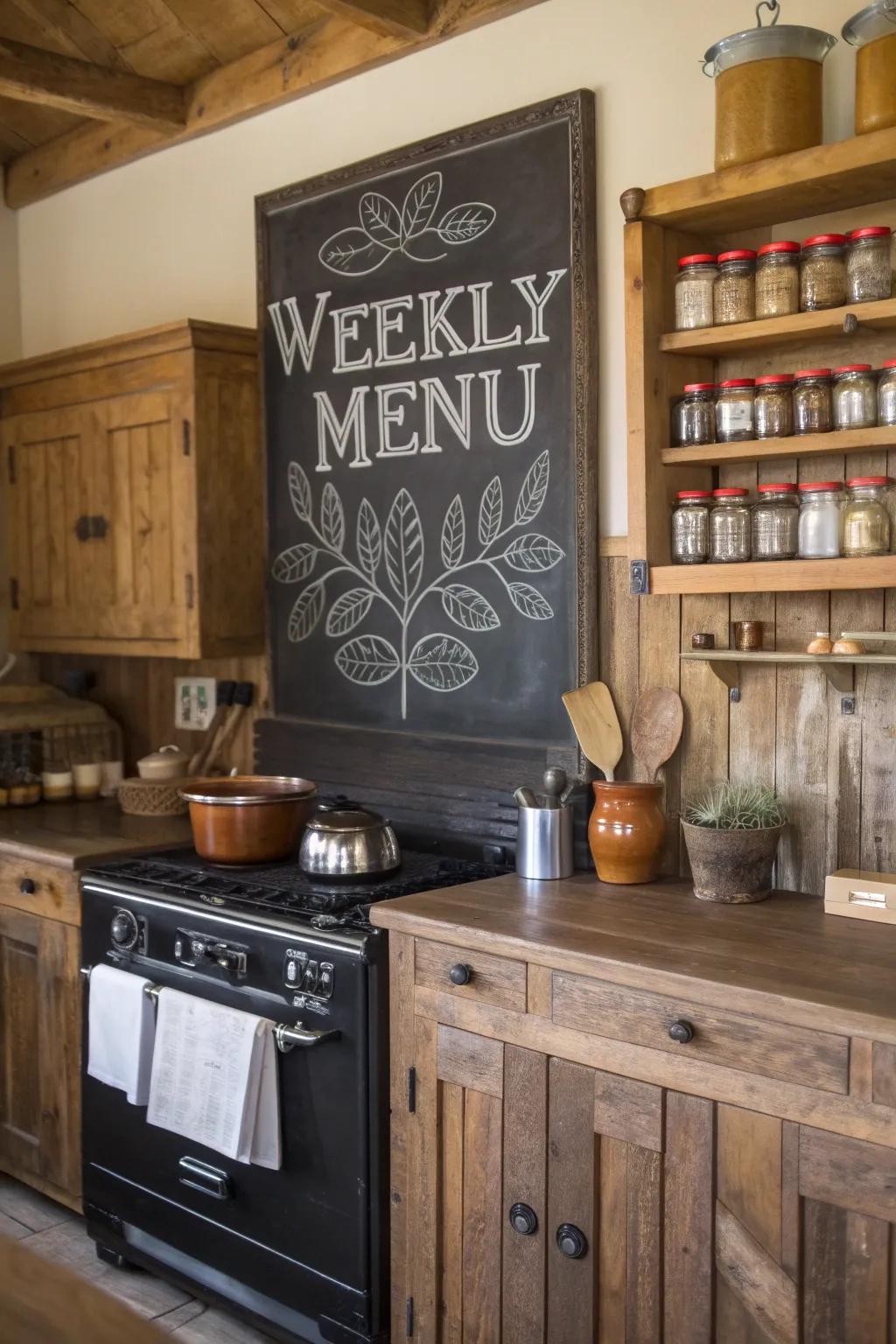 Keep it current with adaptable chalkboard displays.