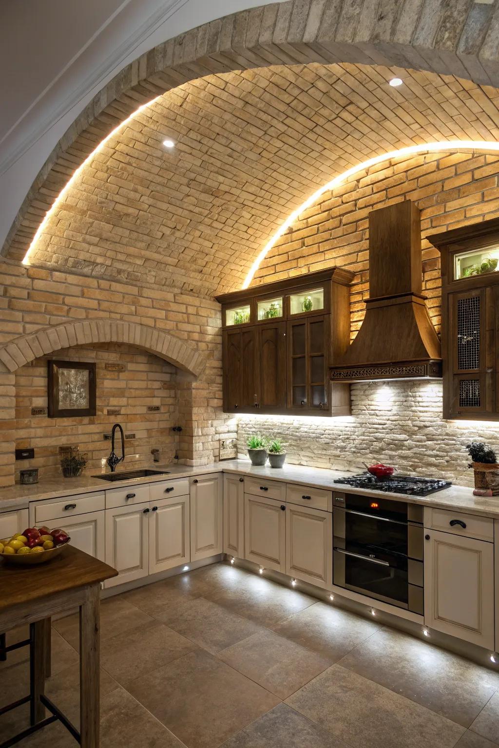 Accentuate your kitchen’s architecture using strategic lighting.