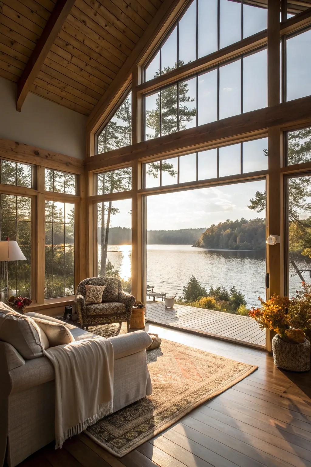 Radiant and spacious areas accentuate the splendor of natural surrounds.