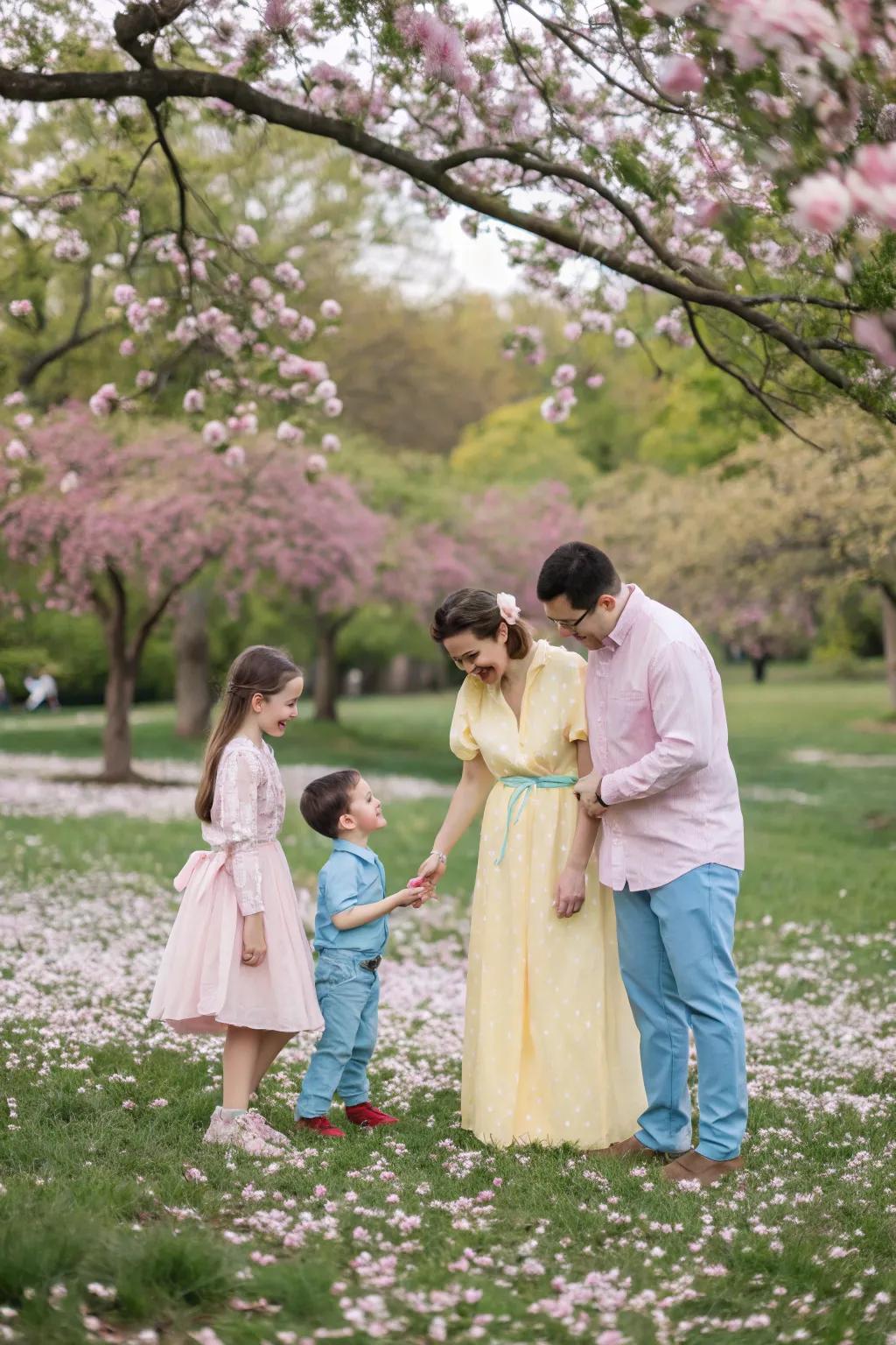 Gentle shades bring a fresh and airy vibe to springtime settings.