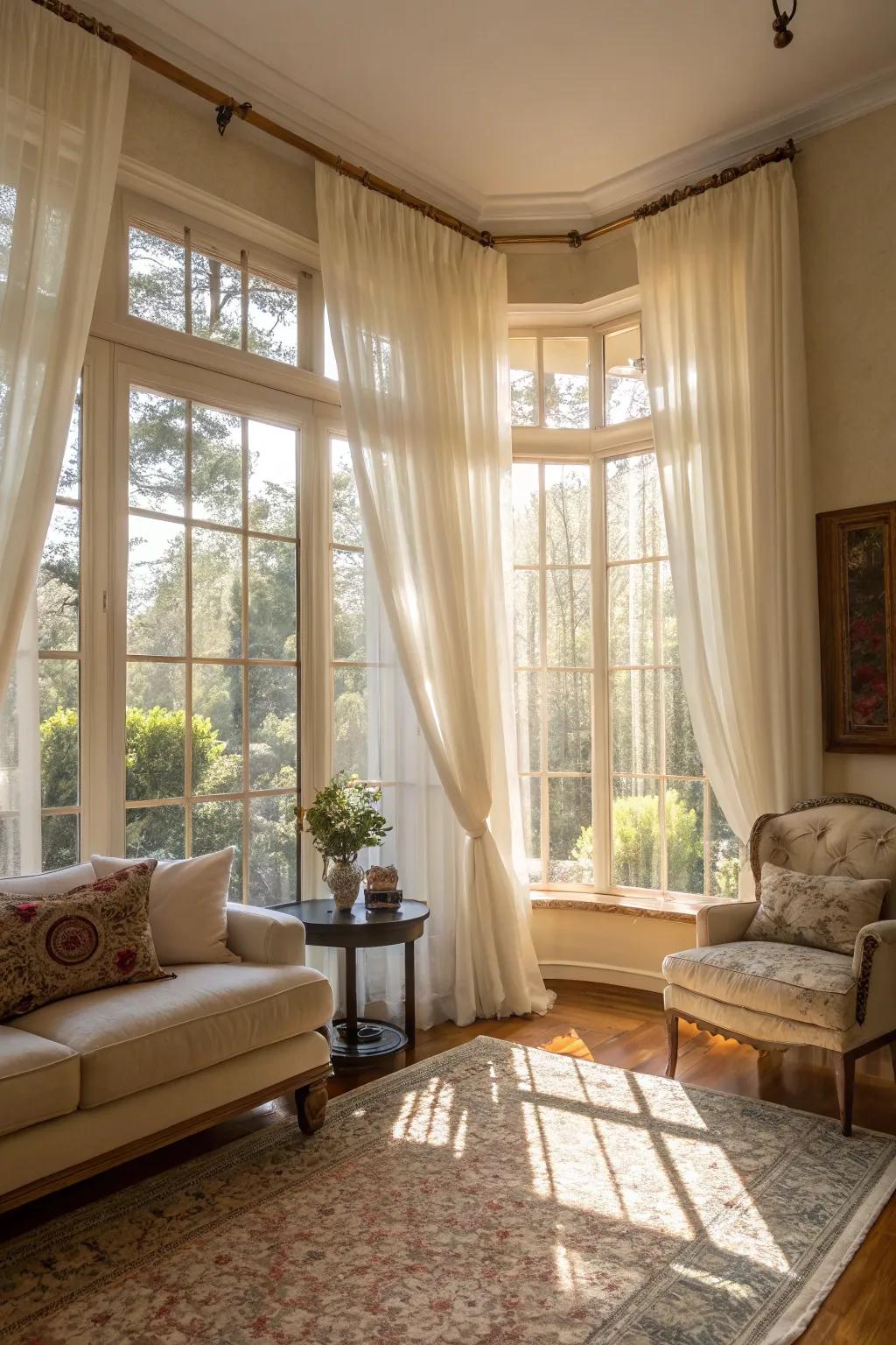 Sunlight enhances the shades and atmosphere of your living space.