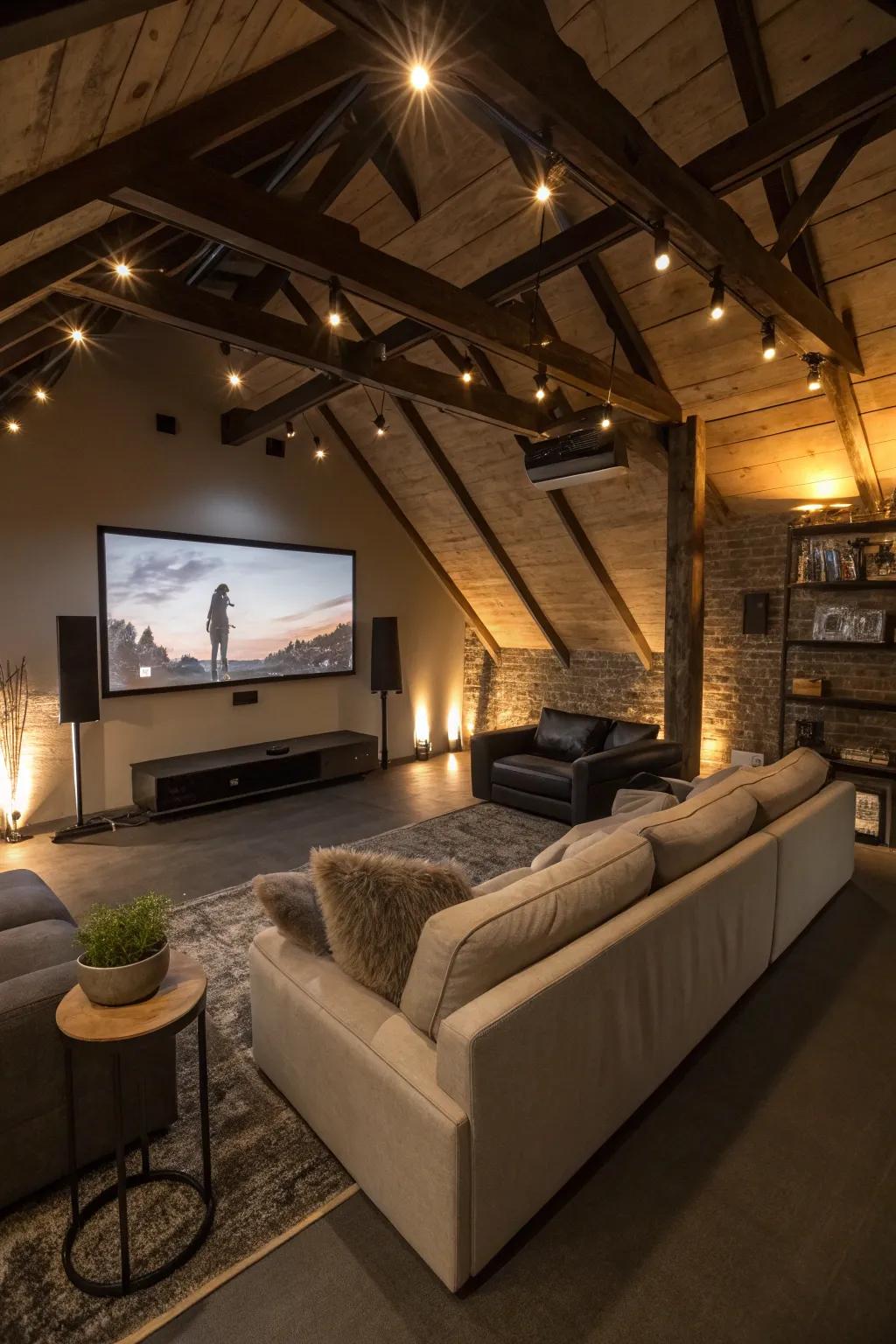 Ambient lighting transforms the vibe of your media room.