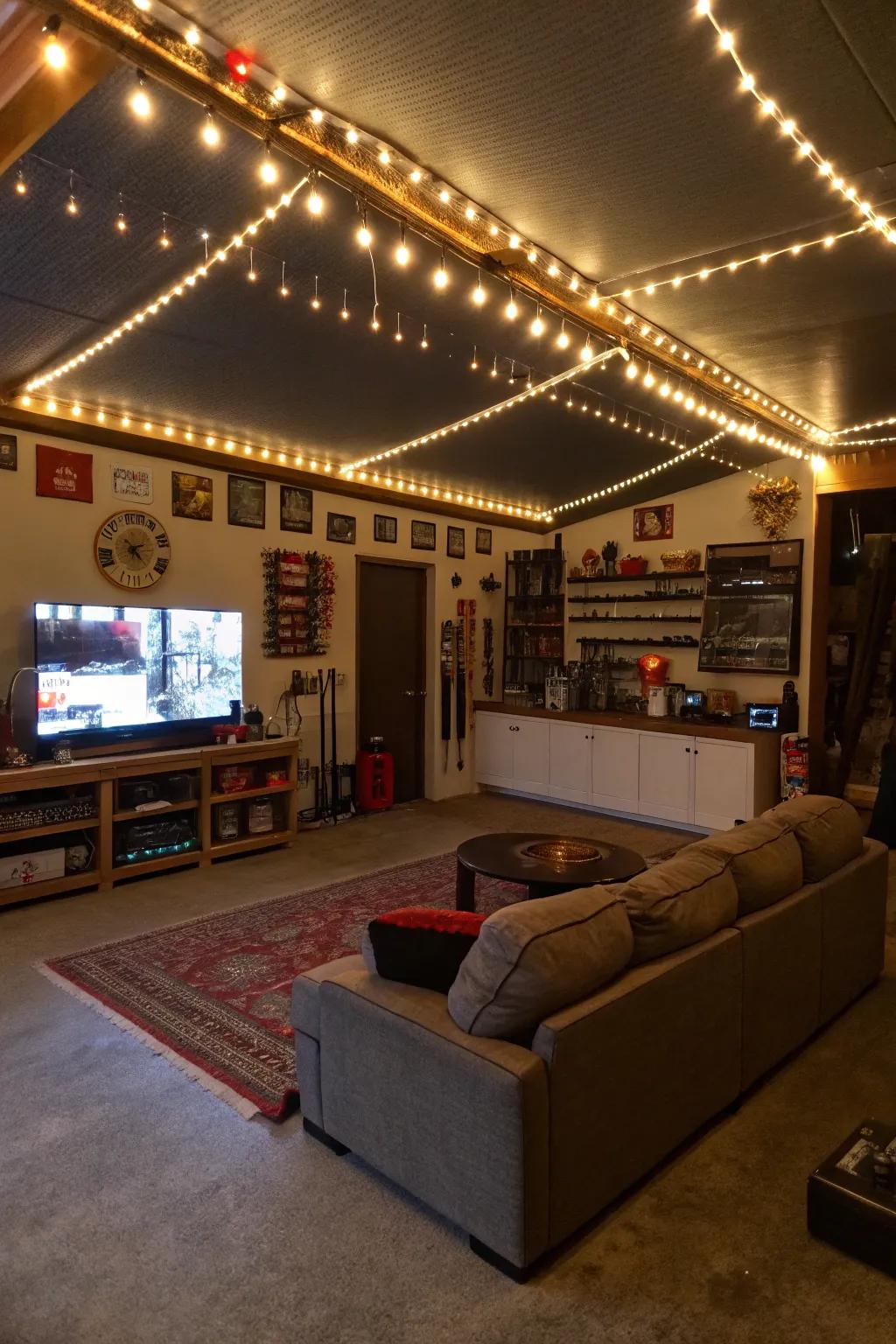 Illumination transforms the vibe of your man cave without costing a fortune.