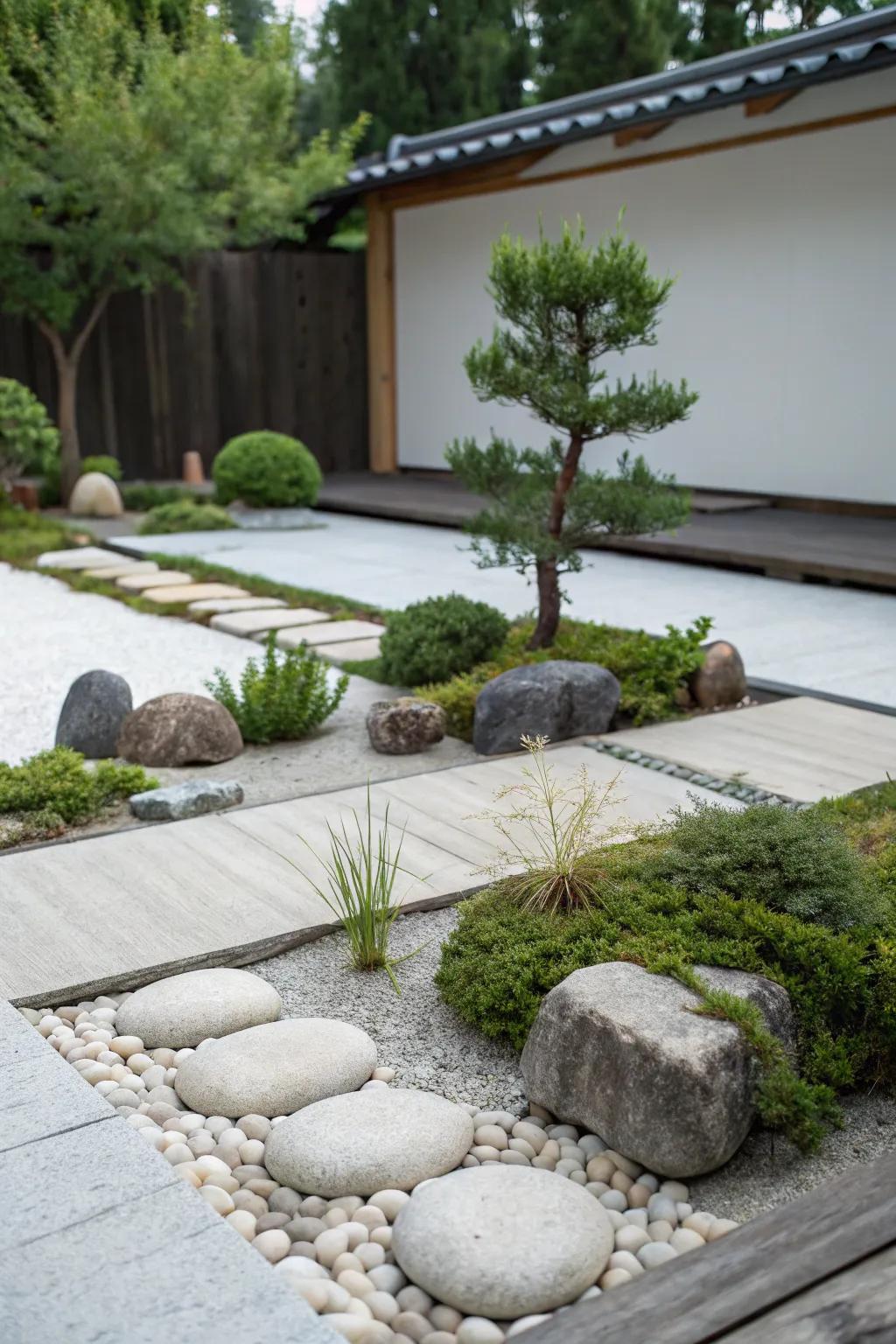 Simple layout for an inherently graceful garden.