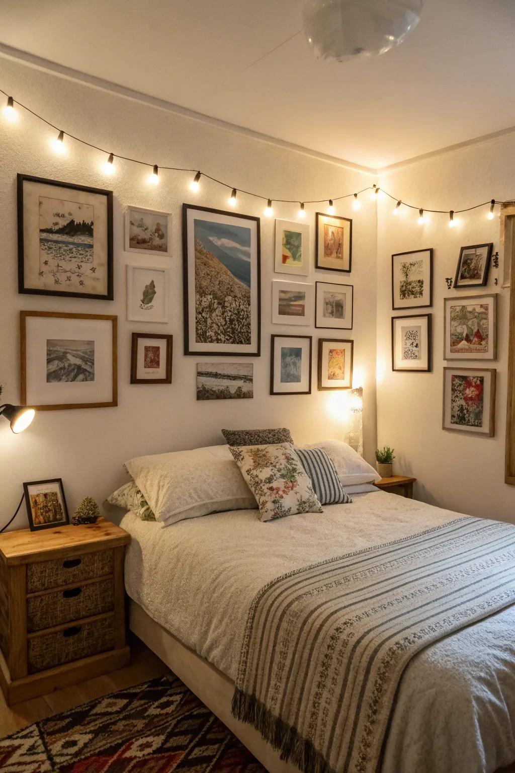 Wall art infuses personality and charm.