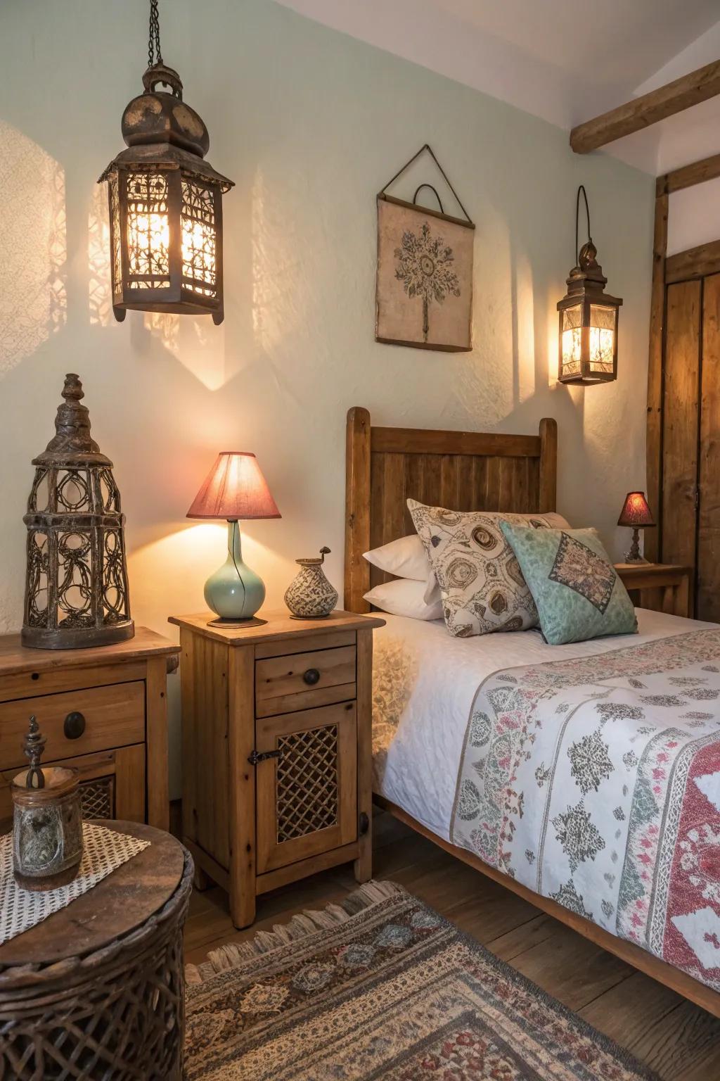 Rustic accents add a touch of warmth and nostalgia.