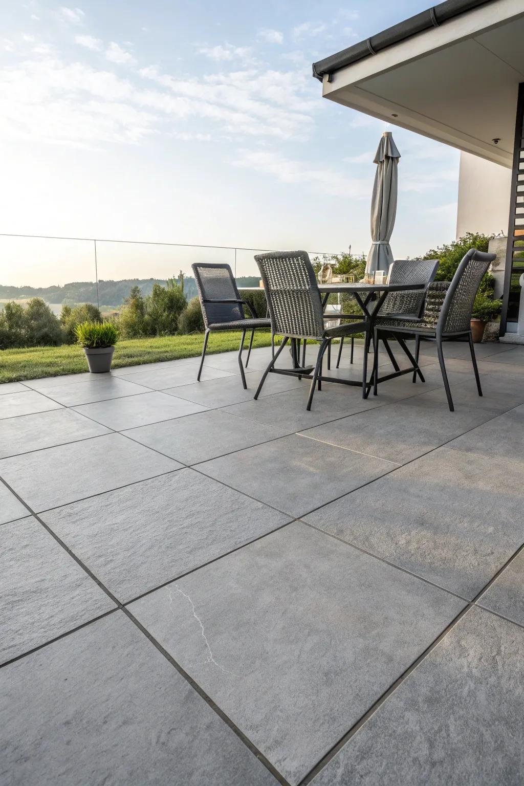 Expansive tiles offer a streamlined, minimalist design.