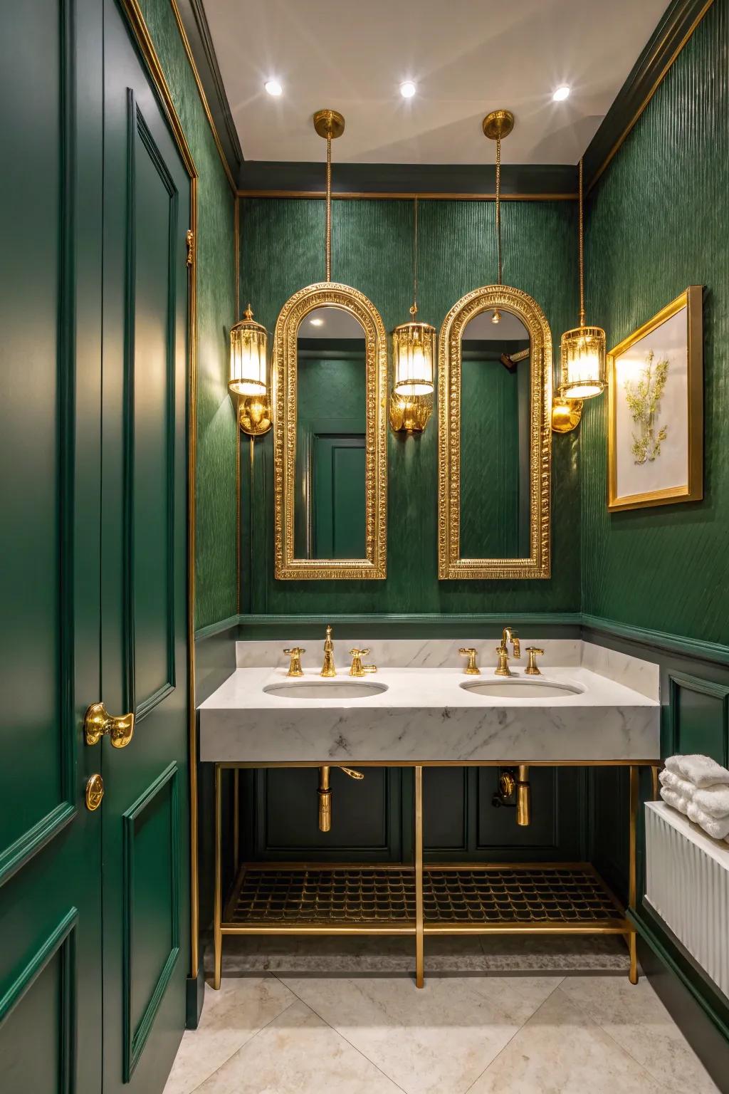 Intense shades convert your bathroom into a tranquil sanctuary.