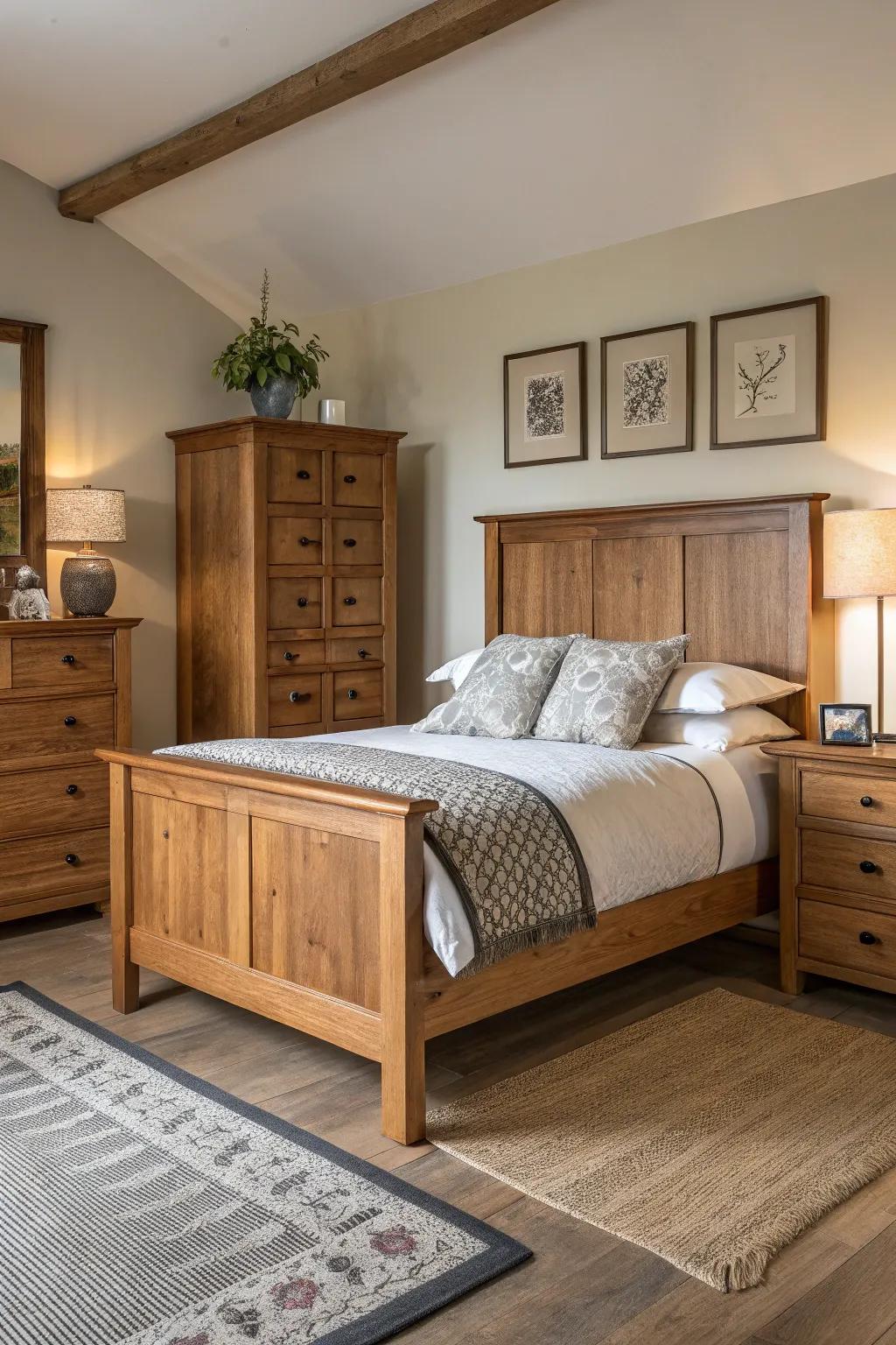A mix of modern and classic furniture enriches the design.