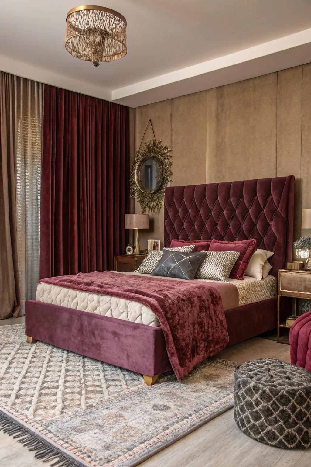 Deluxe fabrics introduce dimension and elegance.