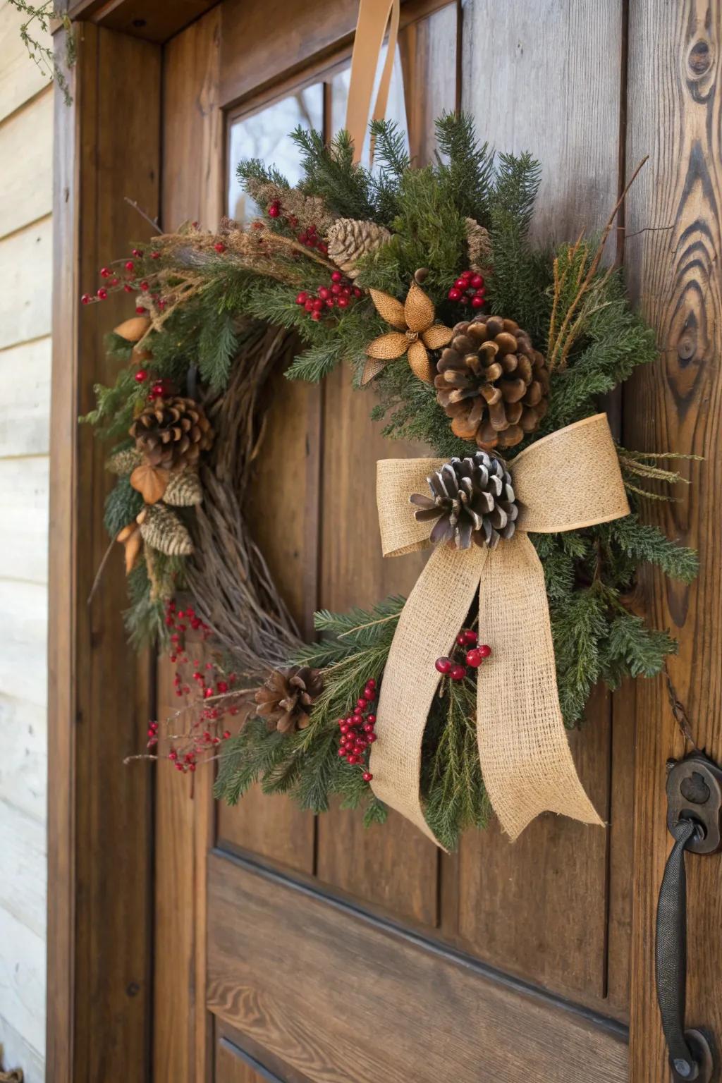 Countryside elements such as woven fabric and timber contribute to the vintage charm.